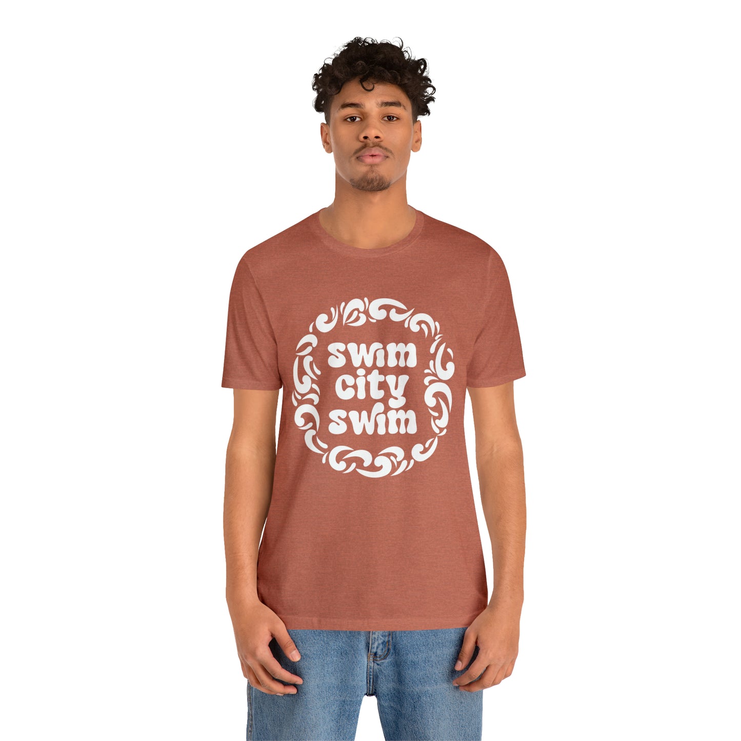 SwimCity Let's Swim Together Adult Jersey Short Sleeve Logo Tee