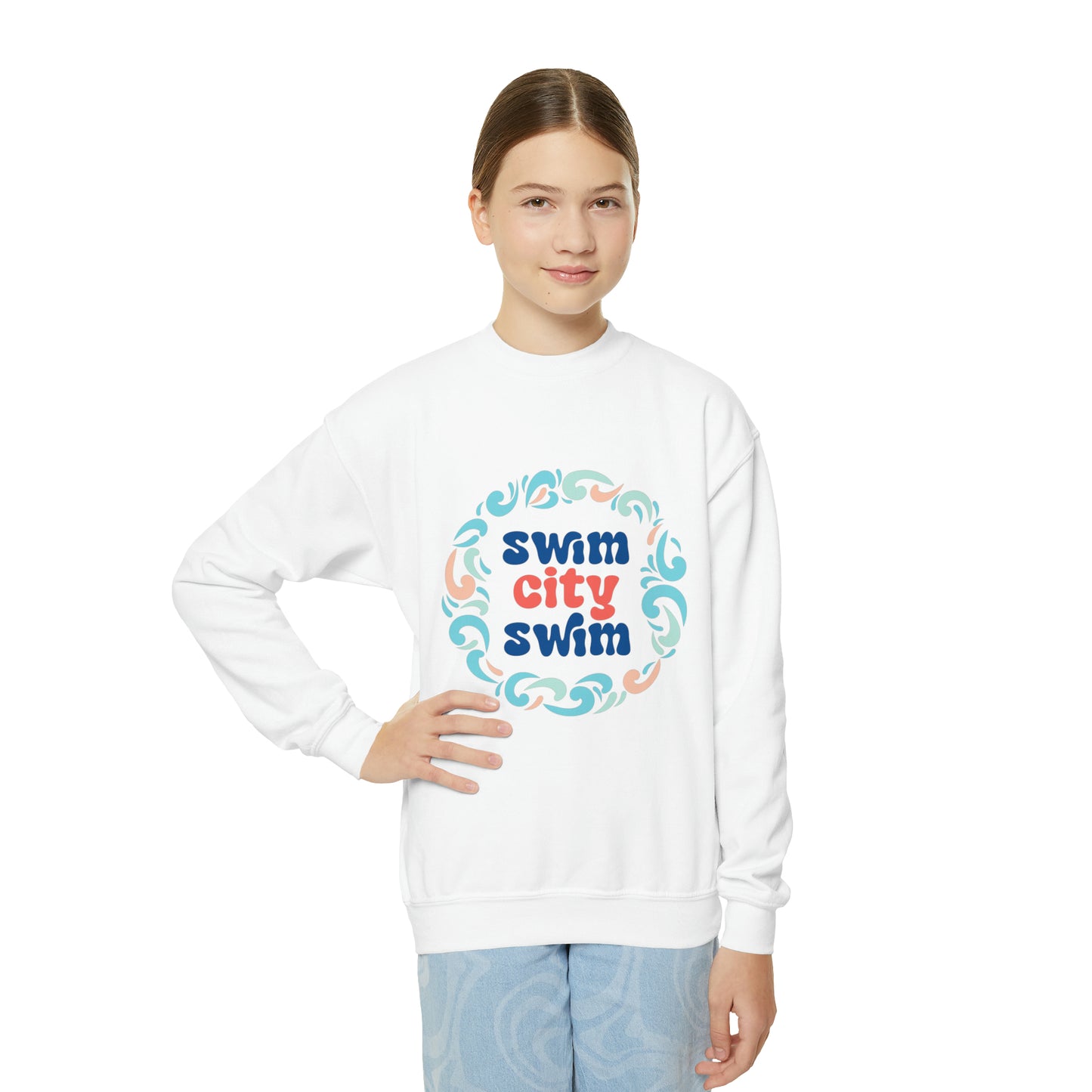 Youth SwimCity Logo Crewneck Sweatshirt