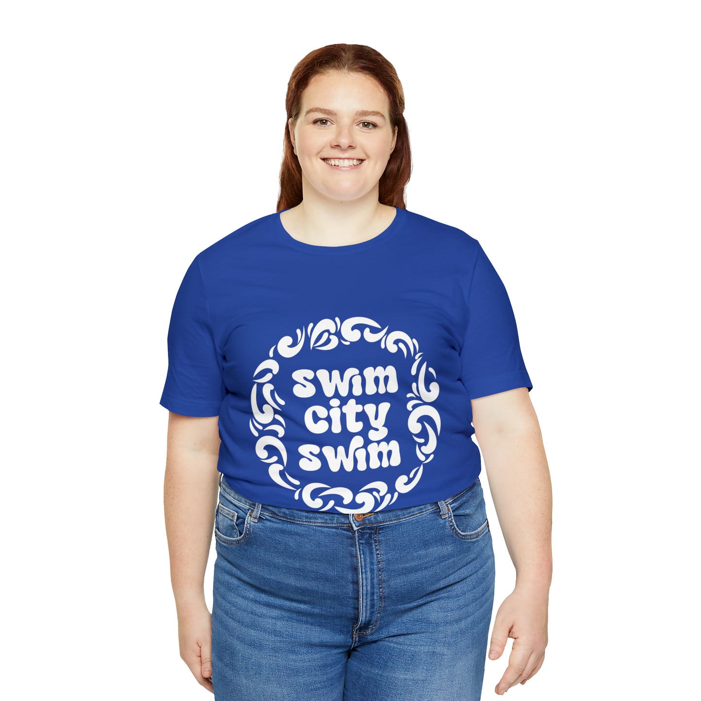 SwimCity Unisex Jersey Short Sleeve Logo Tee with Swimmers for Life