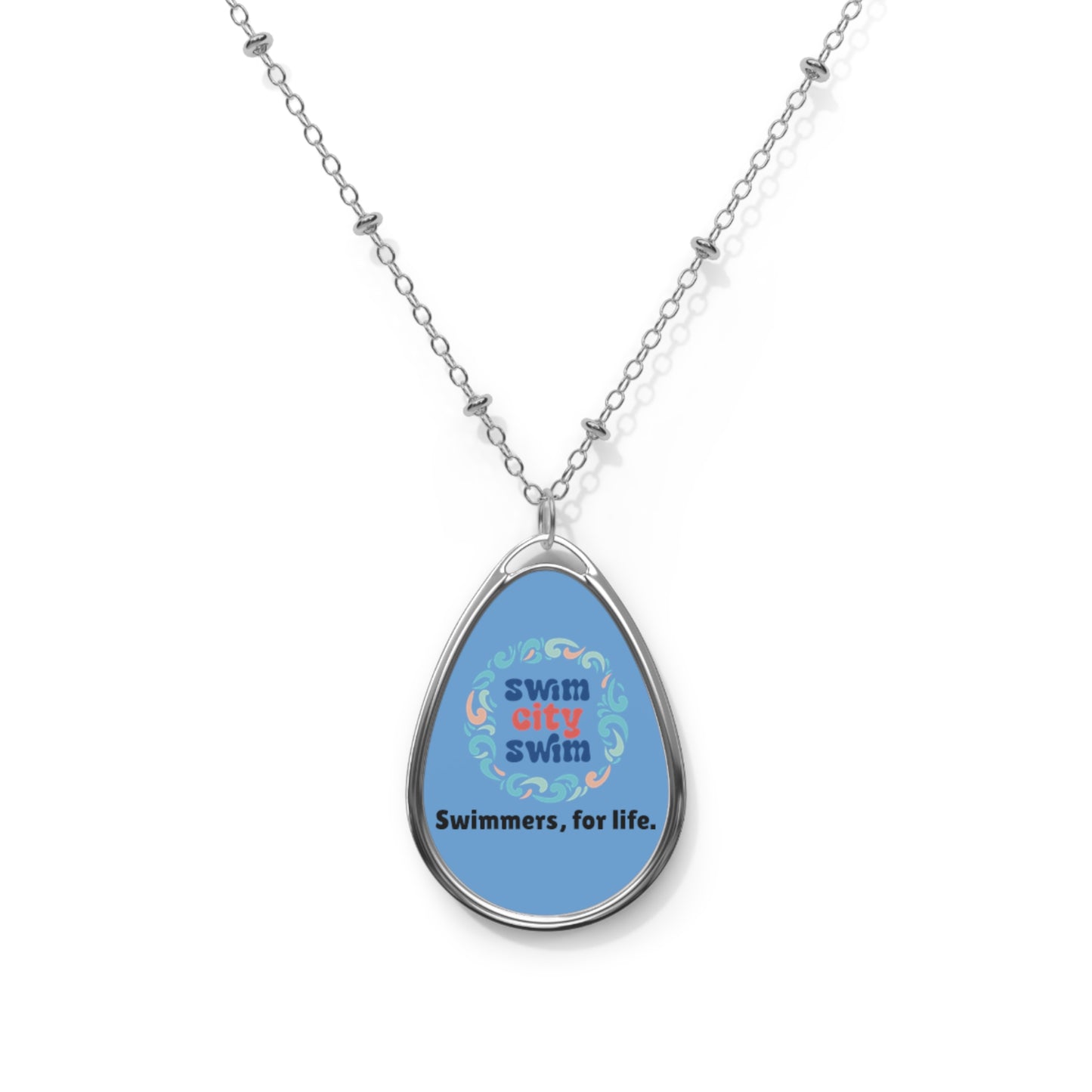 SwimCity Swimmers For Life Oval Necklace