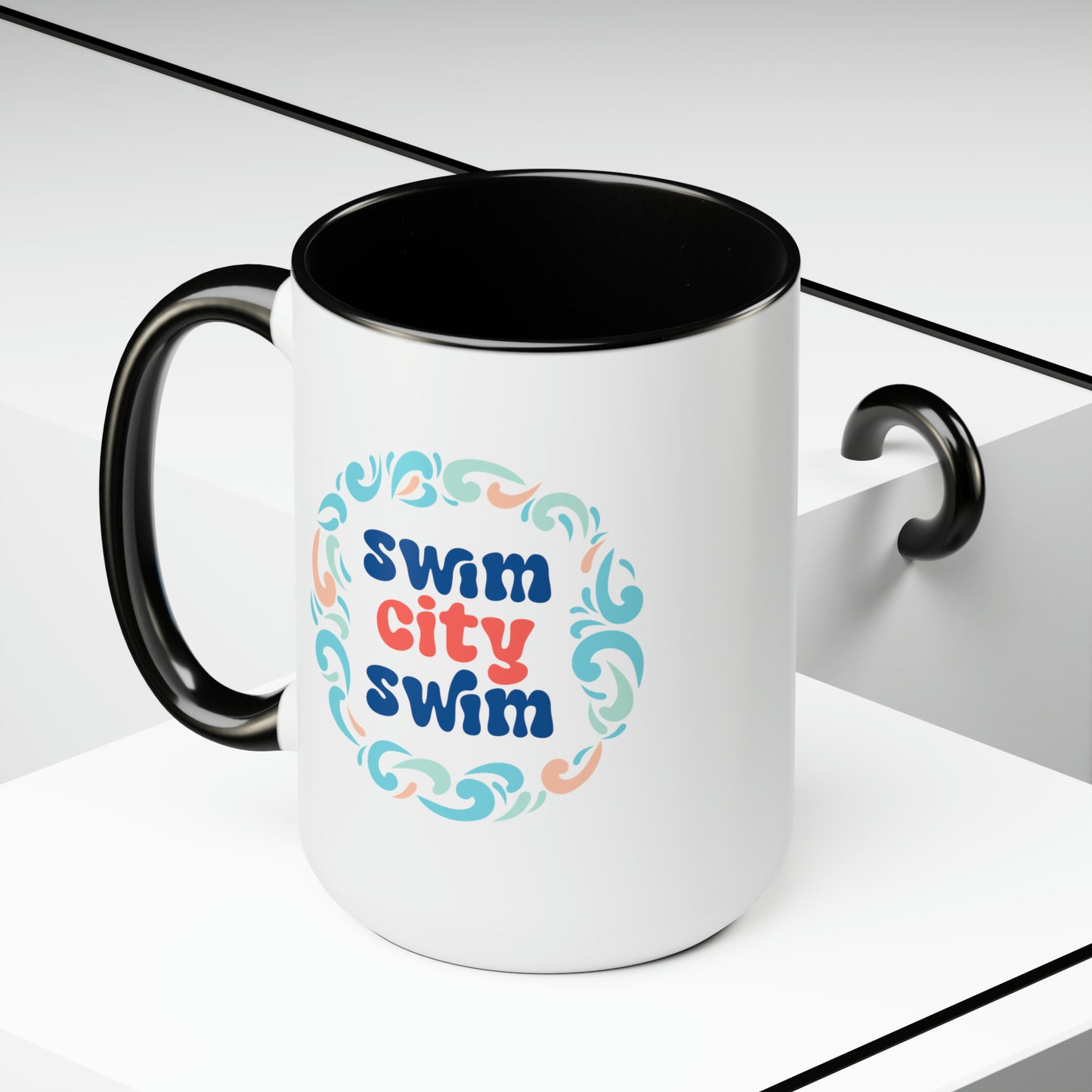 SwimCity Ceramic Mug, 15oz