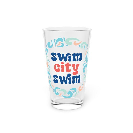 SwimCity Pint Glass, 16oz