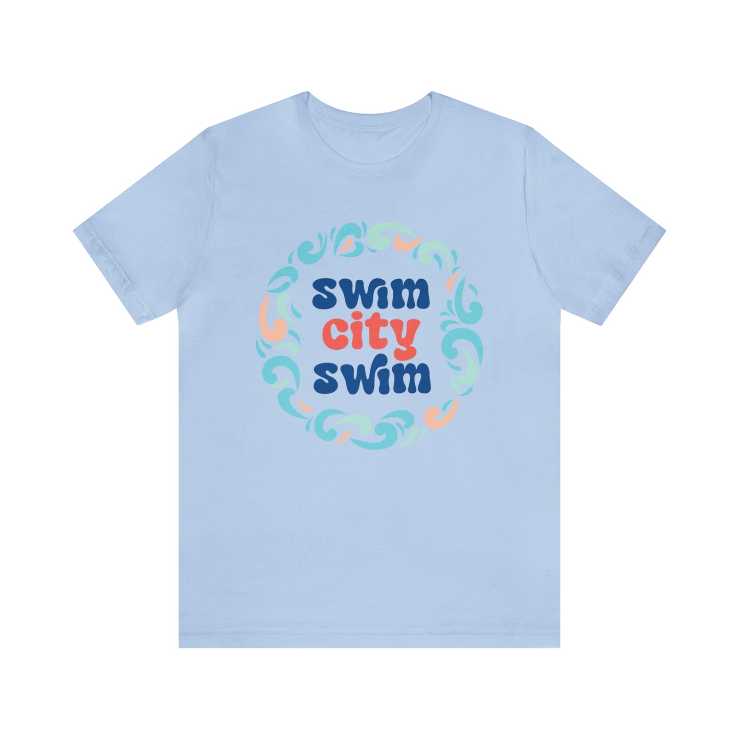 SwimCity Let's Swim Together Adult Jersey Short Sleeve Logo Tee