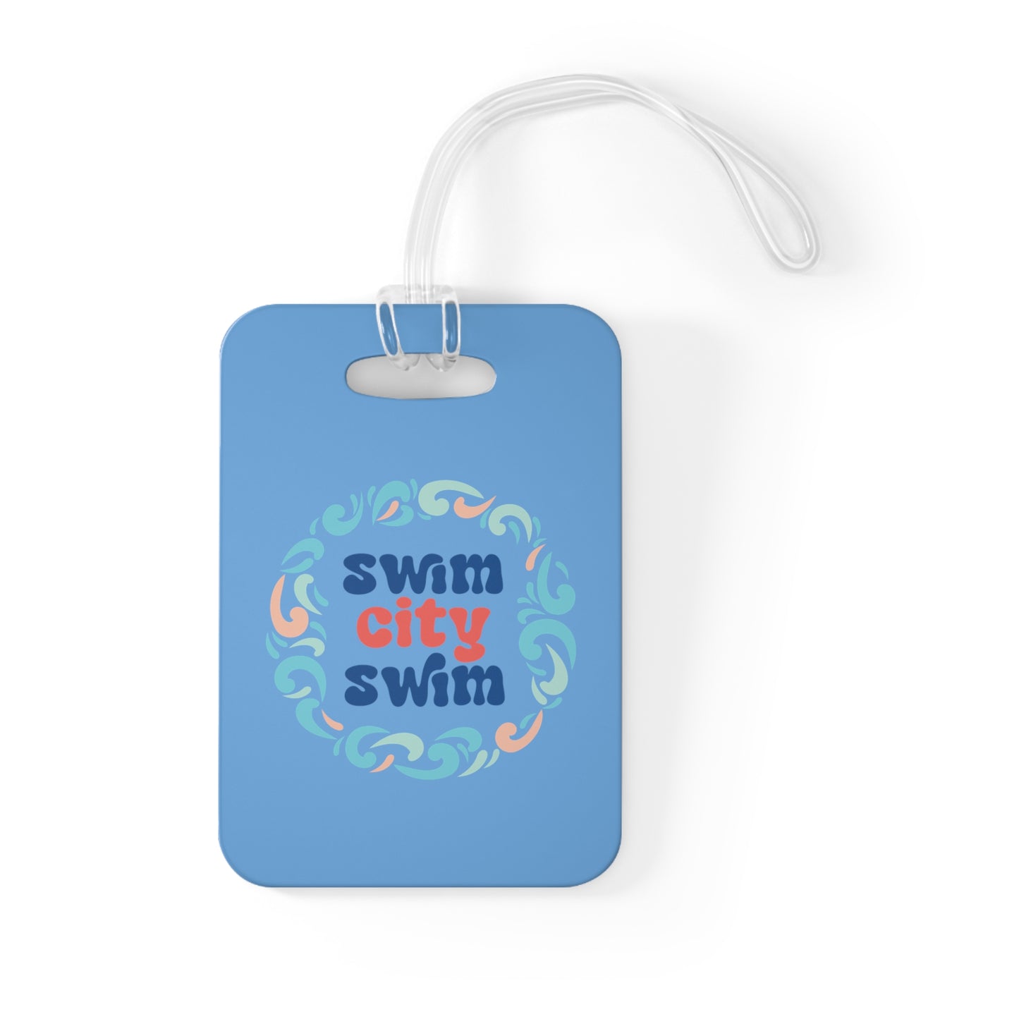 SwimCity Swim Logo Bag Tag - Blue