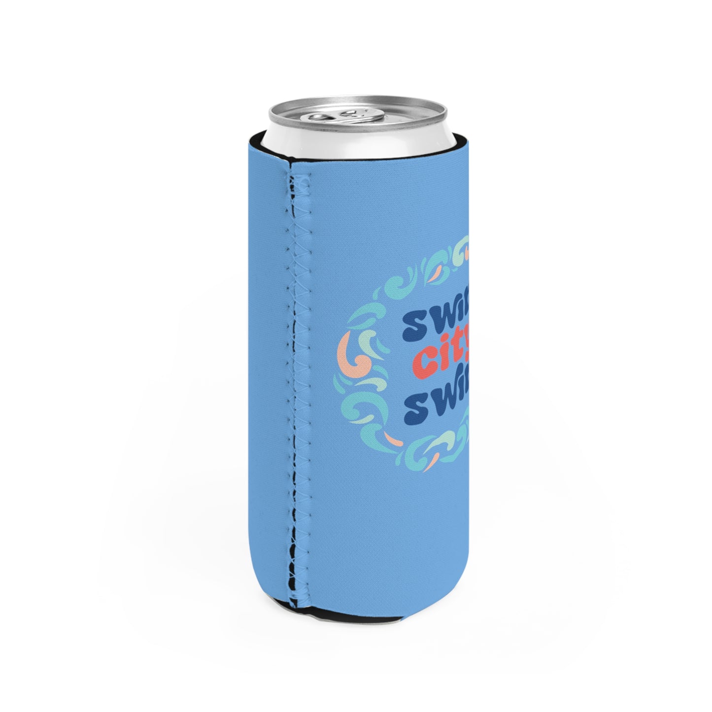 SwimCity Swim Logo Slim Can Cooler