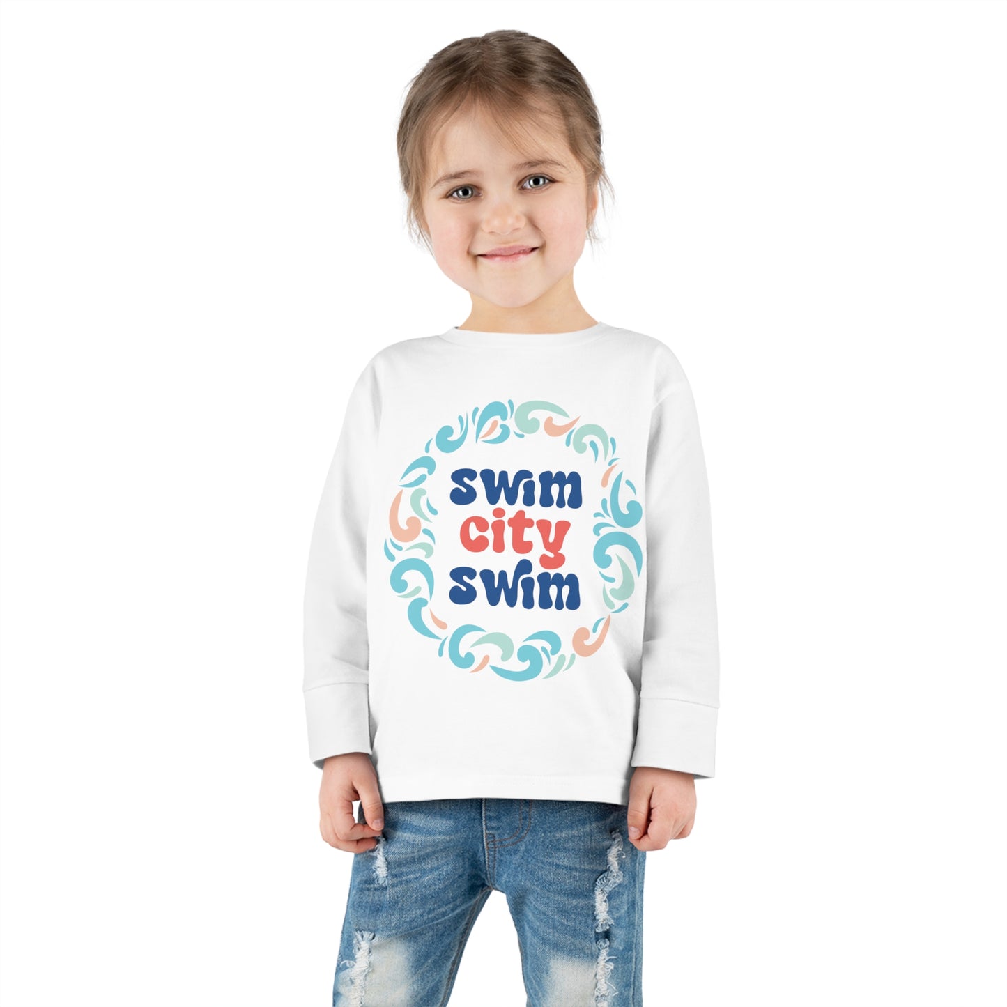 SwimCity Logo Toddler Long Sleeve Tee