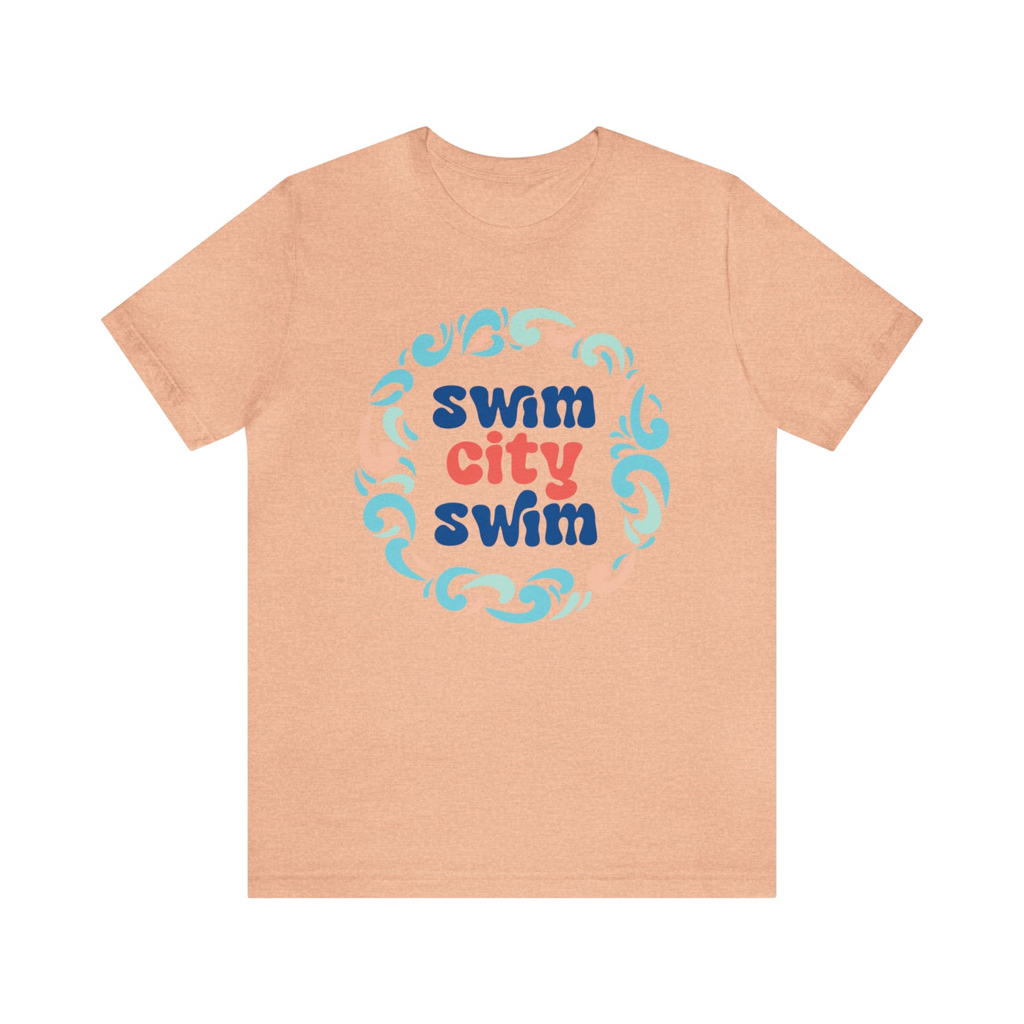 SwimCity Let's Swim Together Adult Jersey Short Sleeve Logo Tee