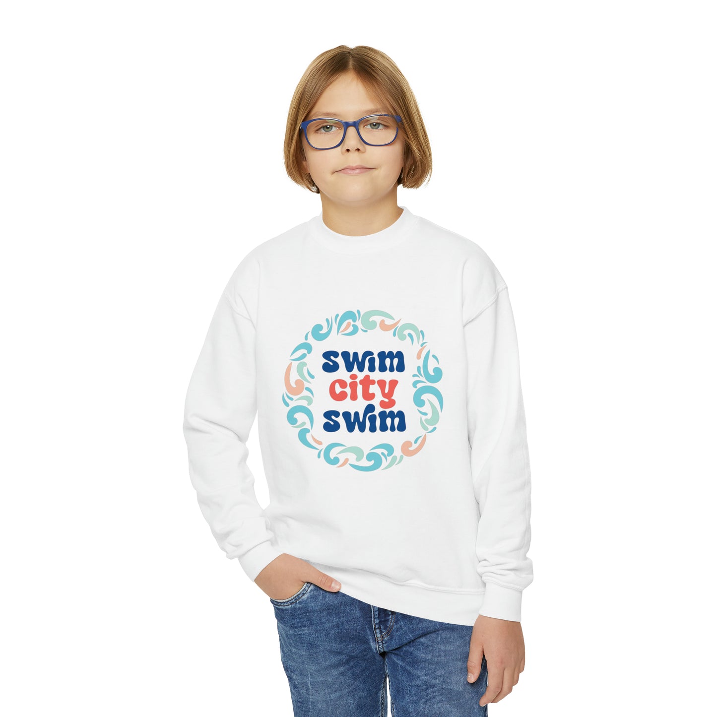 Youth SwimCity Logo Crewneck Sweatshirt