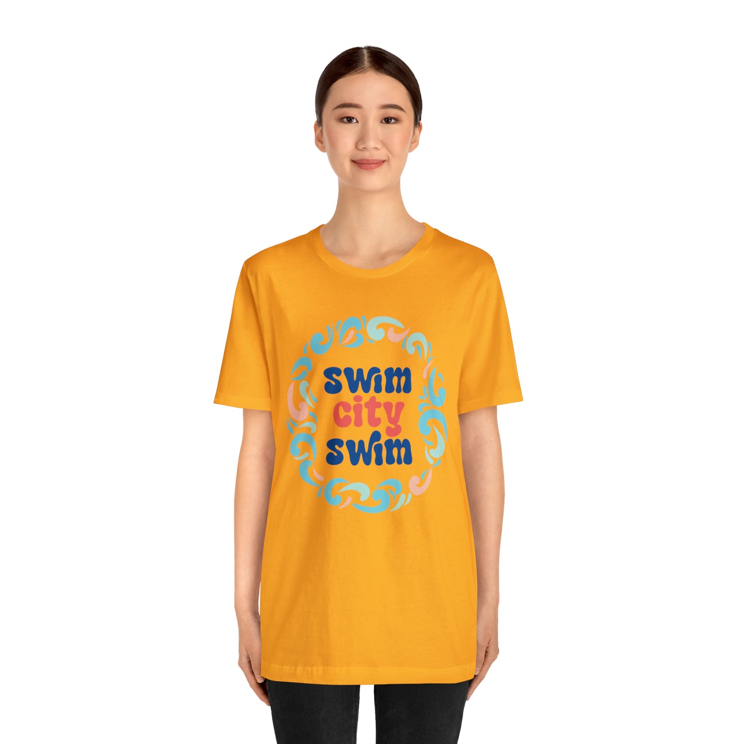 SwimCity Let's Swim Together Adult Jersey Short Sleeve Logo Tee