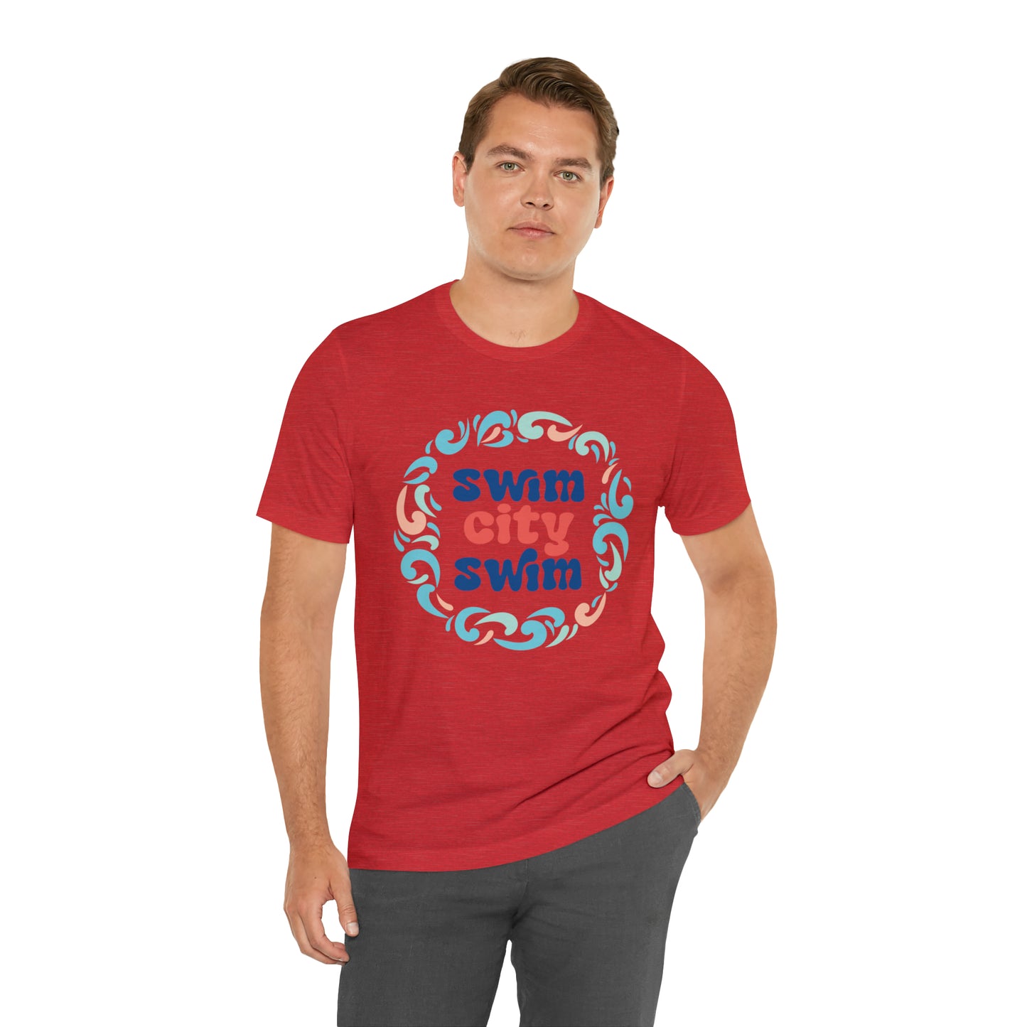 SwimCity Let's Swim Together Adult Jersey Short Sleeve Logo Tee