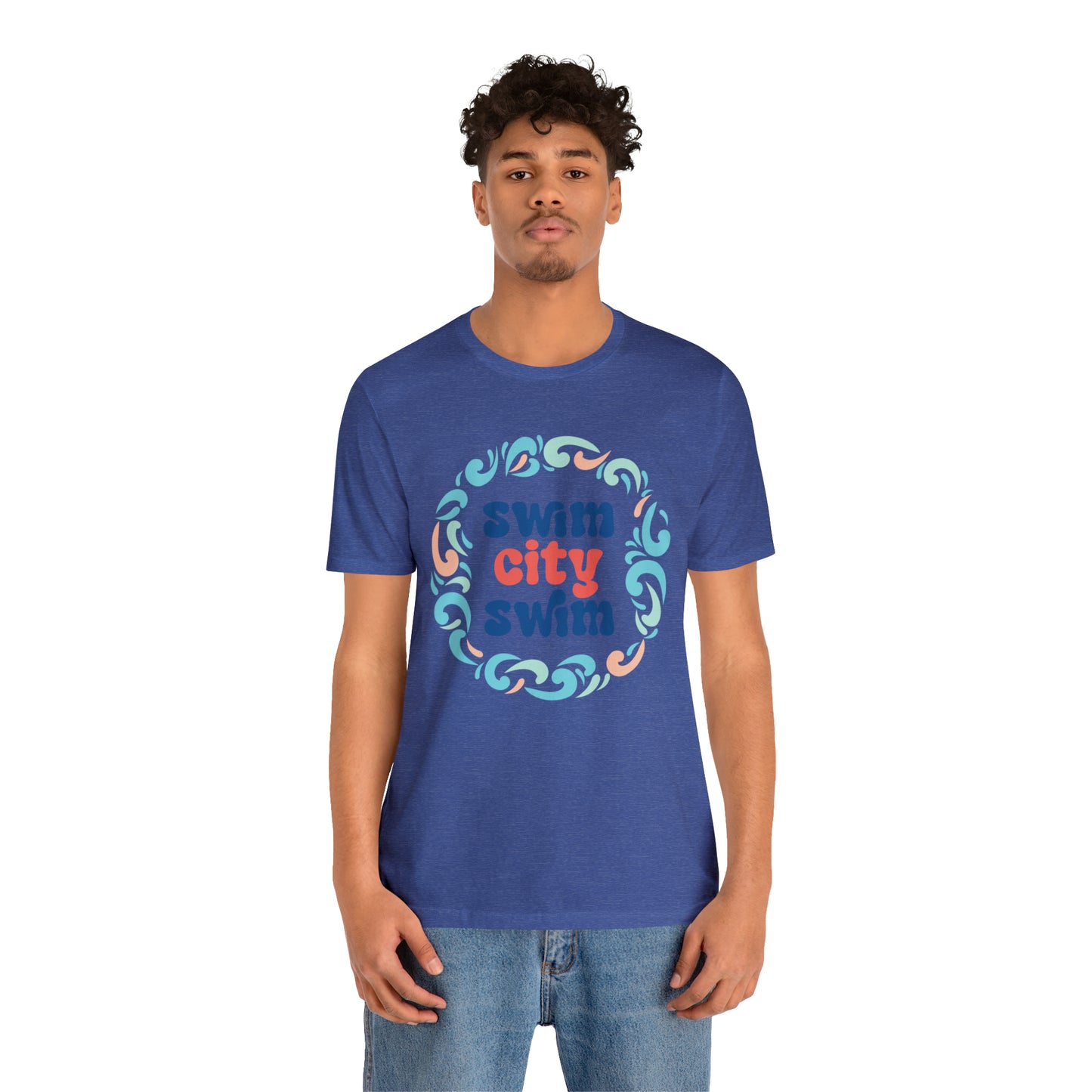 SwimCity Let's Swim Together Adult Jersey Short Sleeve Logo Tee