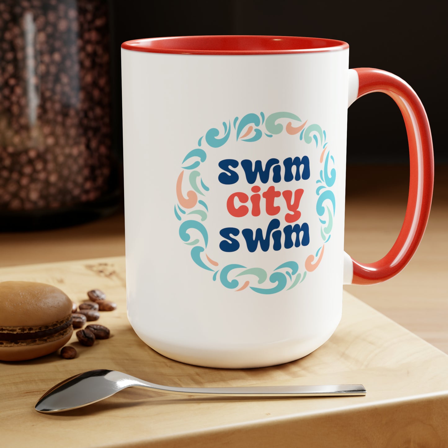 SwimCity Ceramic Mug, 15oz