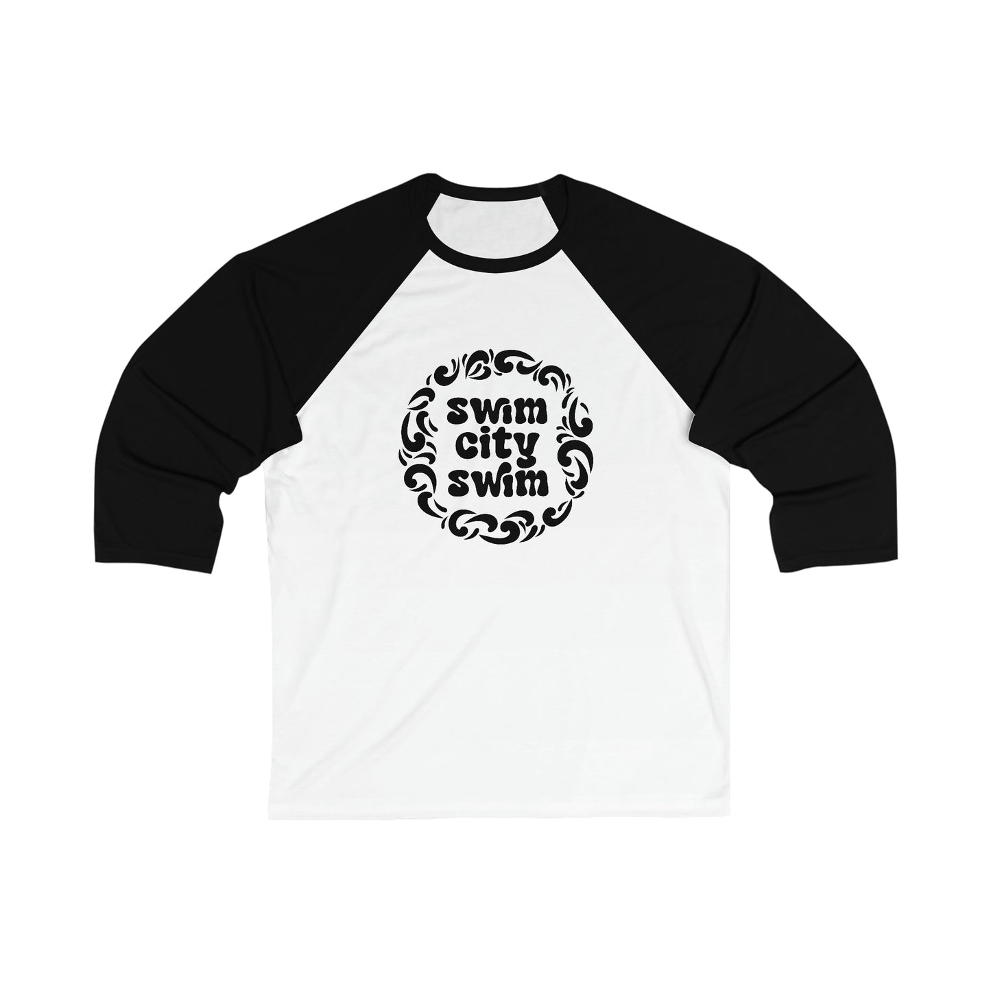 SwimCity Unisex 3\4 Sleeve Baseball Tee