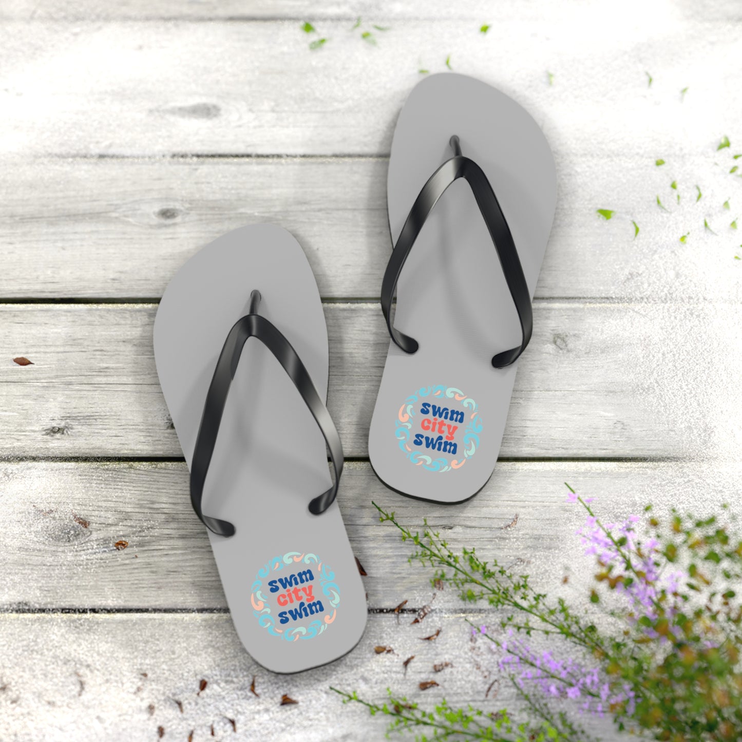 SwimCity Flip Flops - Grey