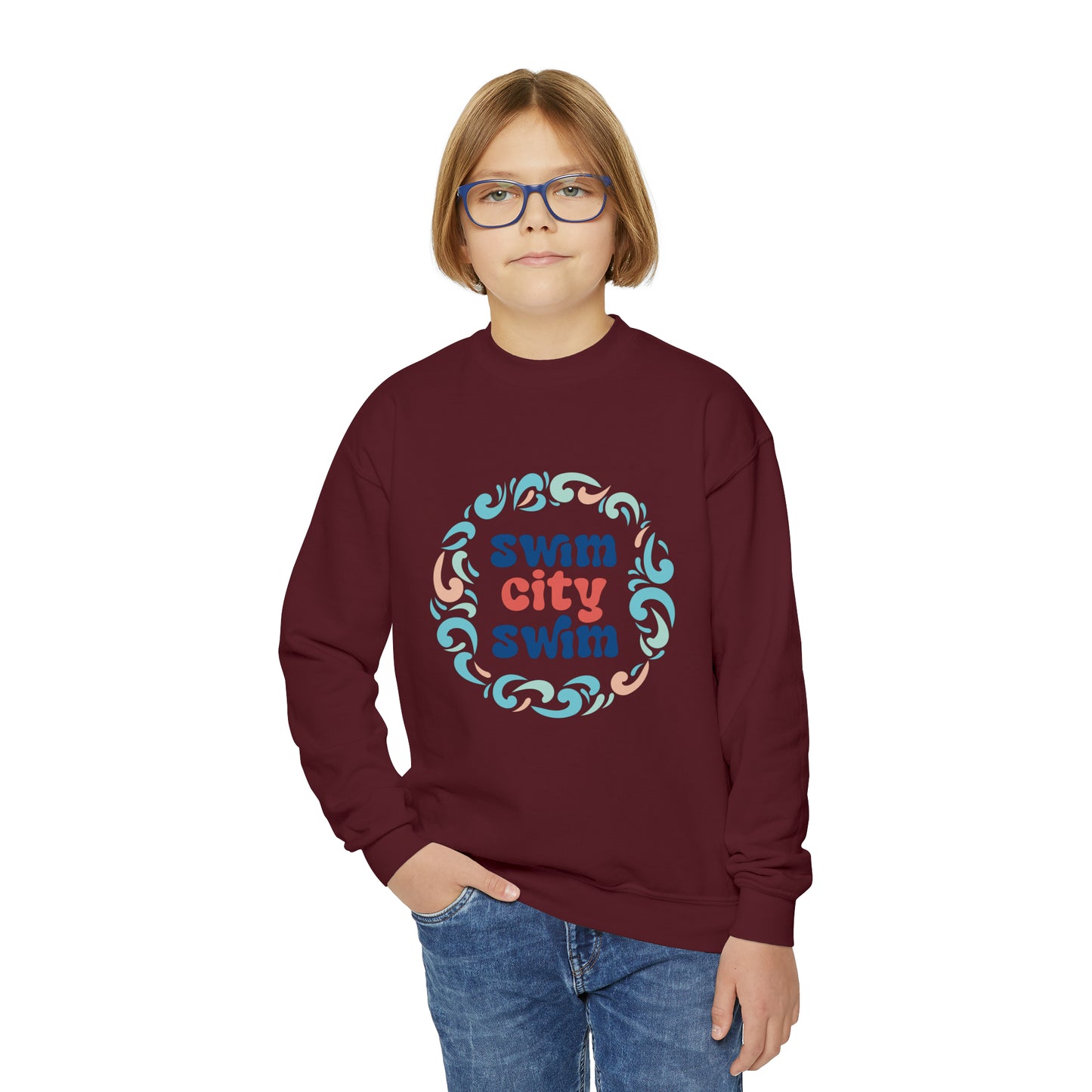 Youth SwimCity Logo Crewneck Sweatshirt