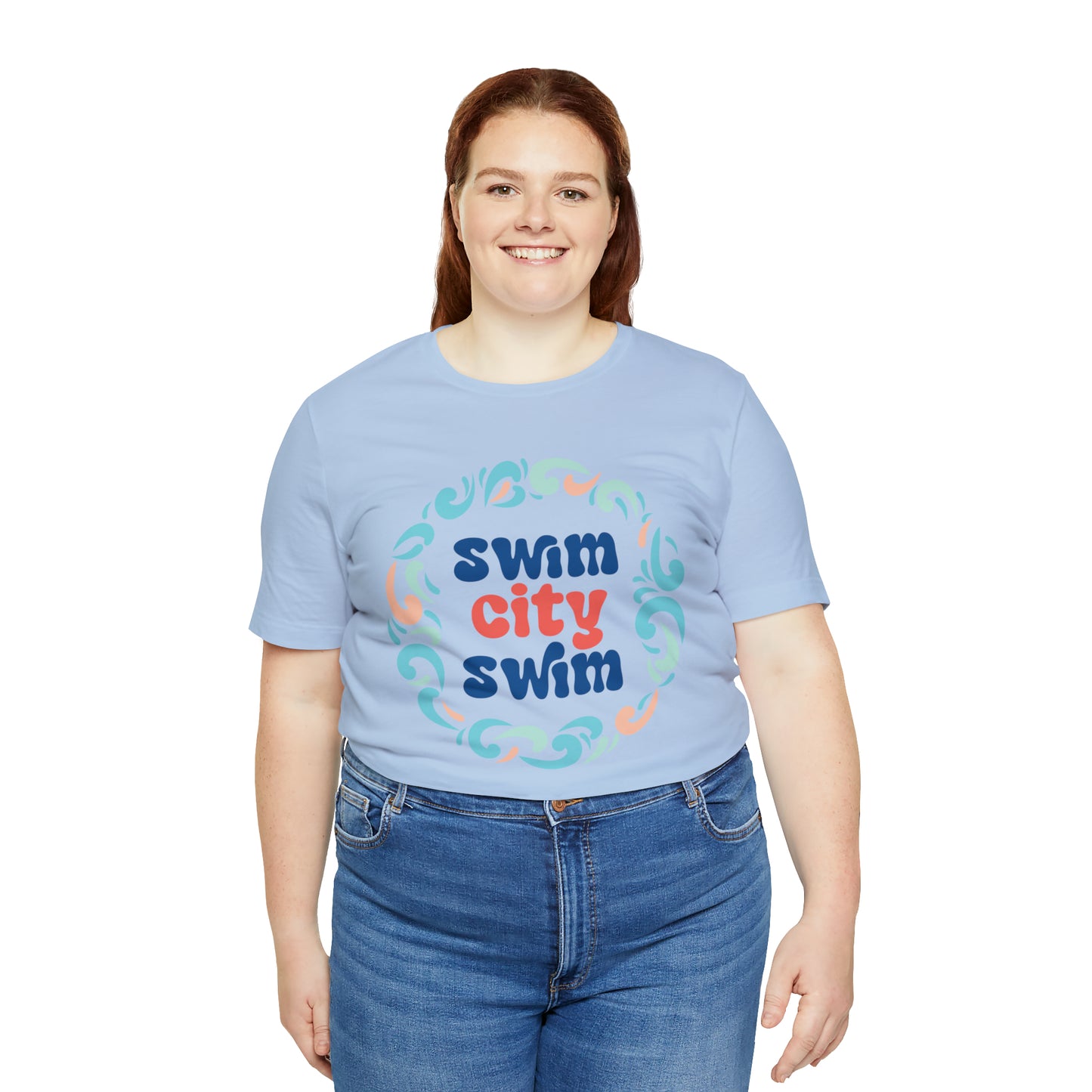 SwimCity Let's Swim Together Adult Jersey Short Sleeve Logo Tee