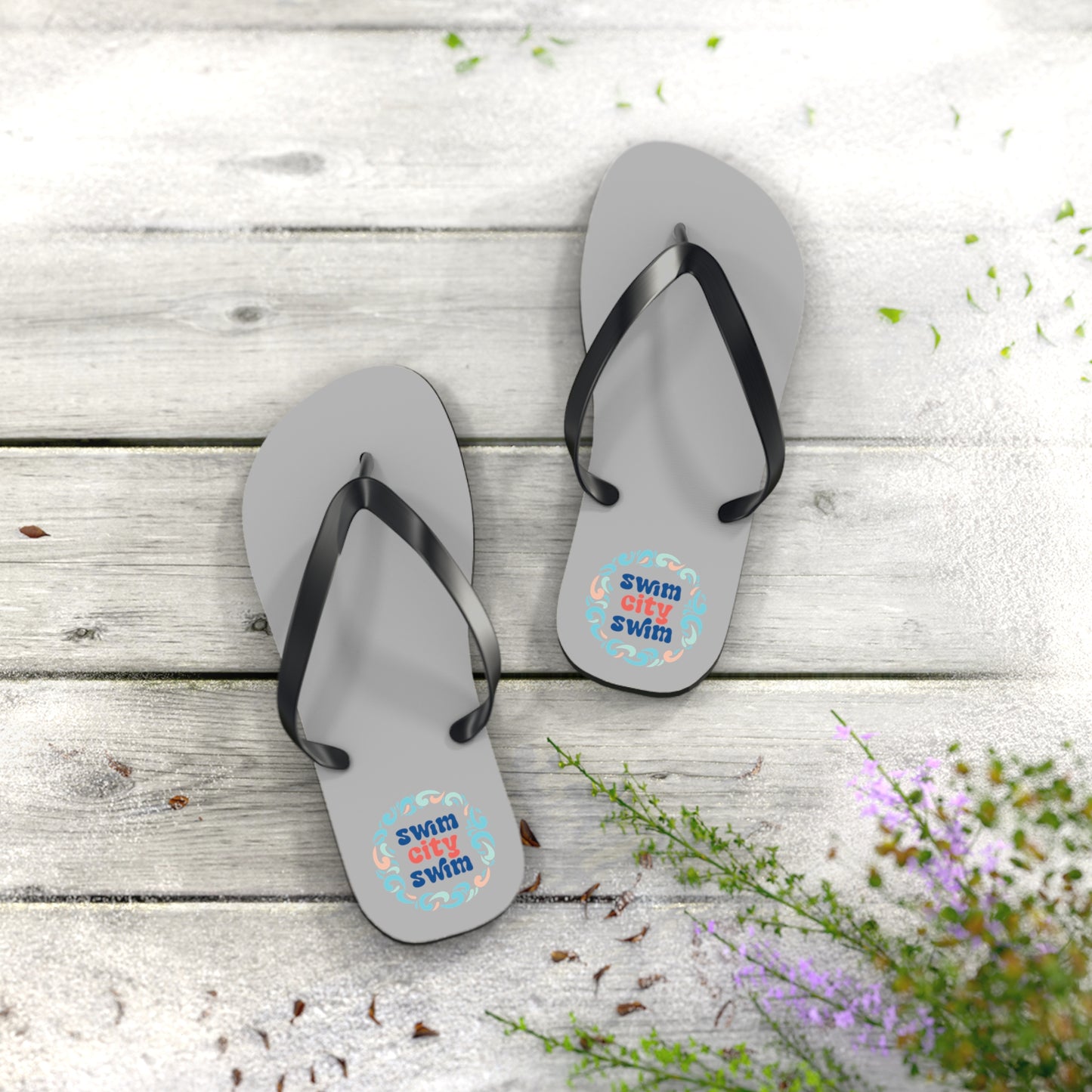 SwimCity Flip Flops - Grey