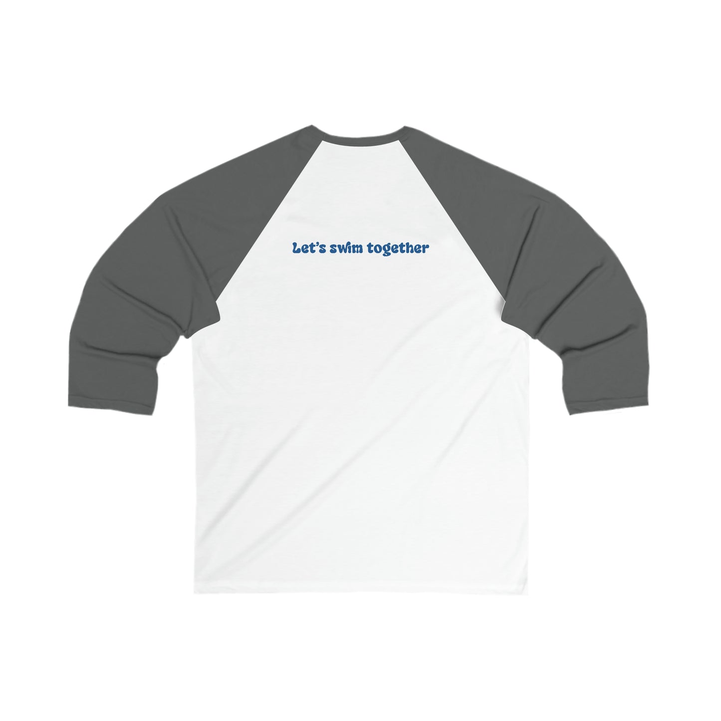 SwimCity Unisex 3\4 Sleeve Baseball Tee - Let's Swim Together