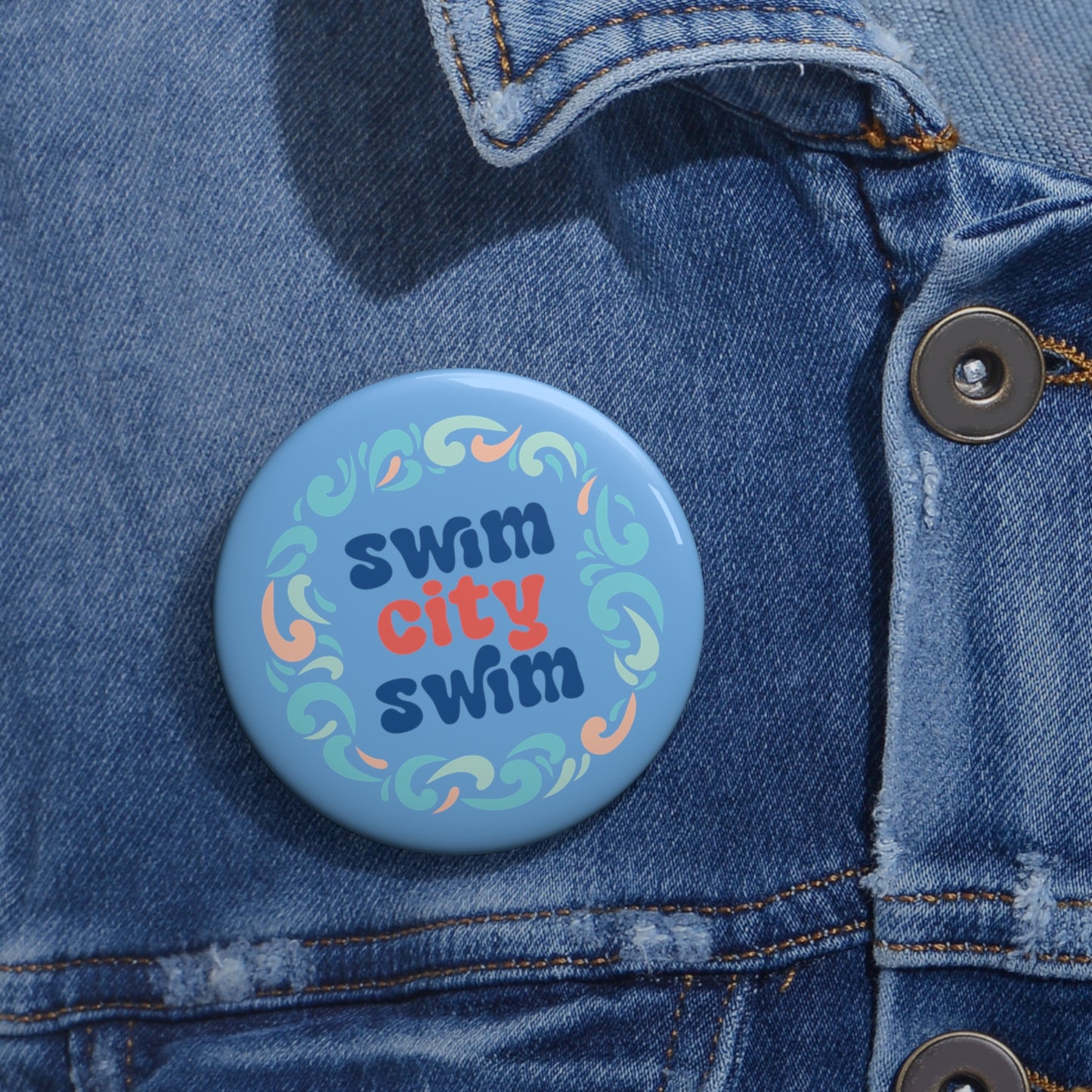 SwimCity Swim Decorative Pin Buttons