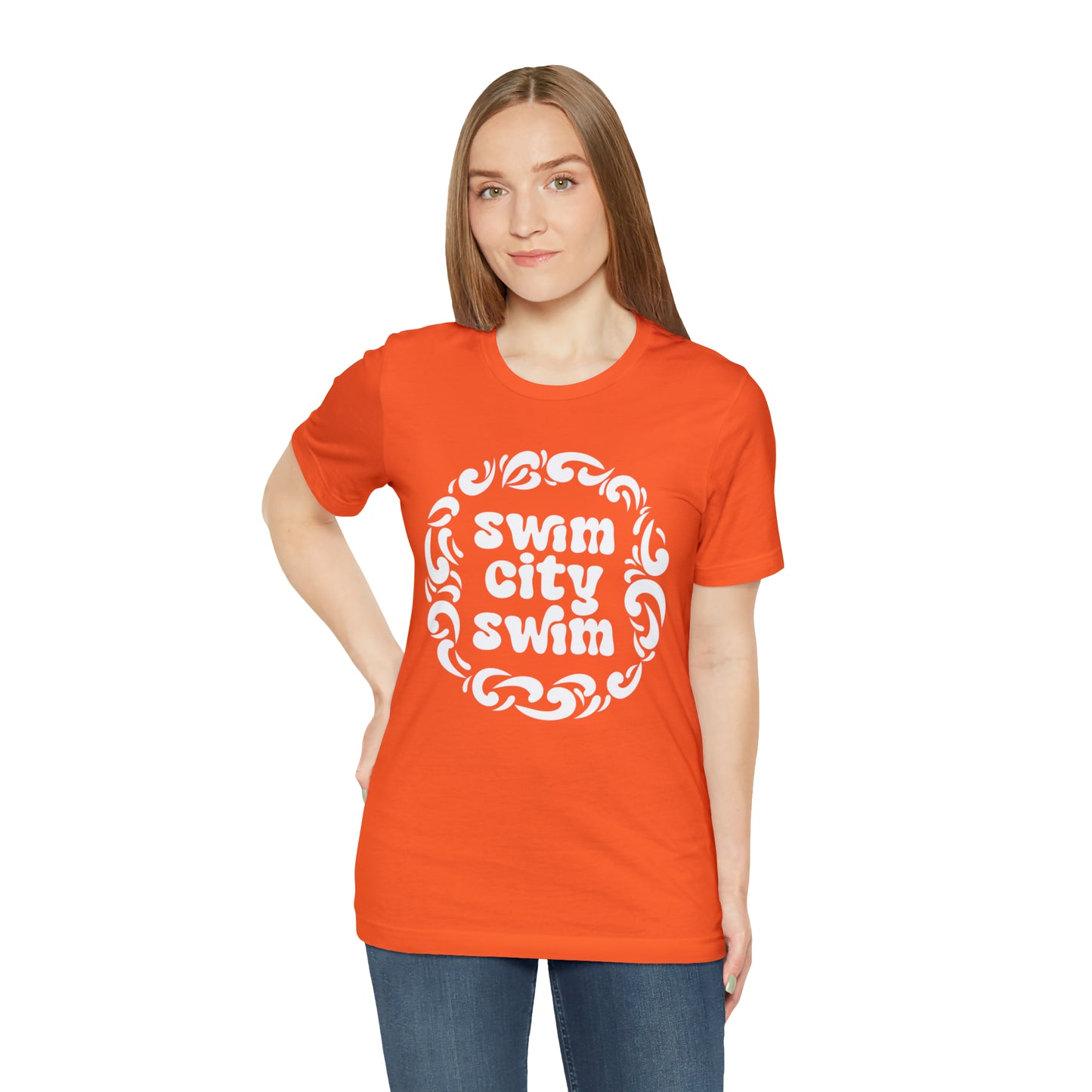 SwimCity Let's Swim Together Adult Jersey Short Sleeve Logo Tee