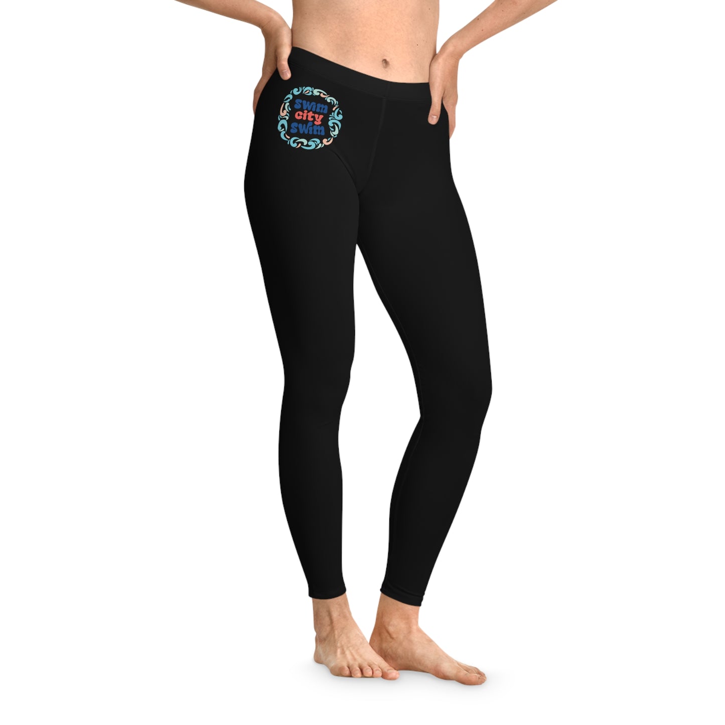 SwimCity Swim Stretchy Black Leggings