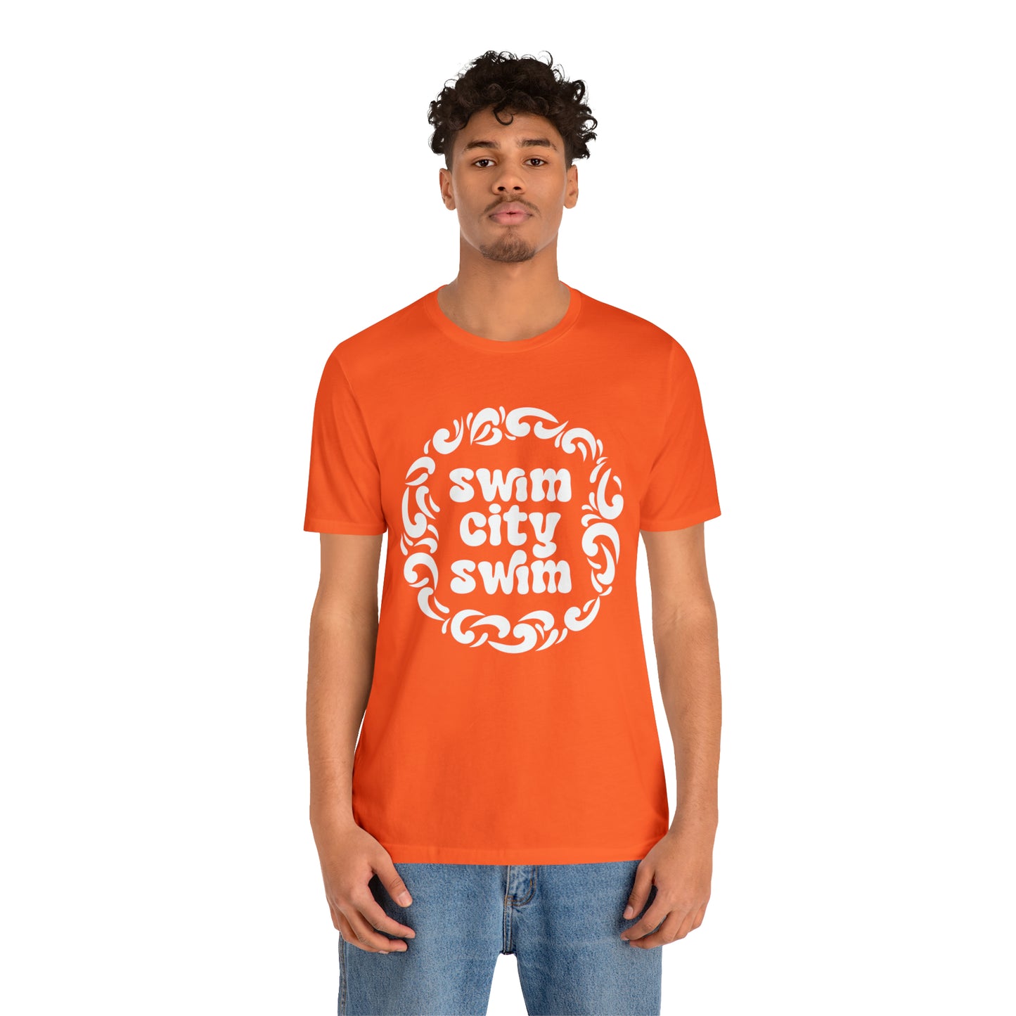 SwimCity Let's Swim Together Adult Jersey Short Sleeve Logo Tee