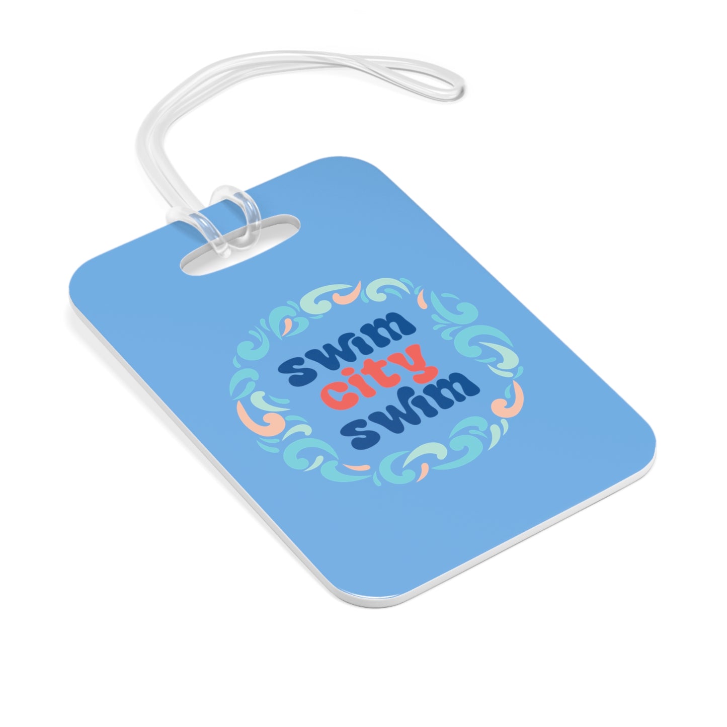 SwimCity Swim Logo Bag Tag - Blue