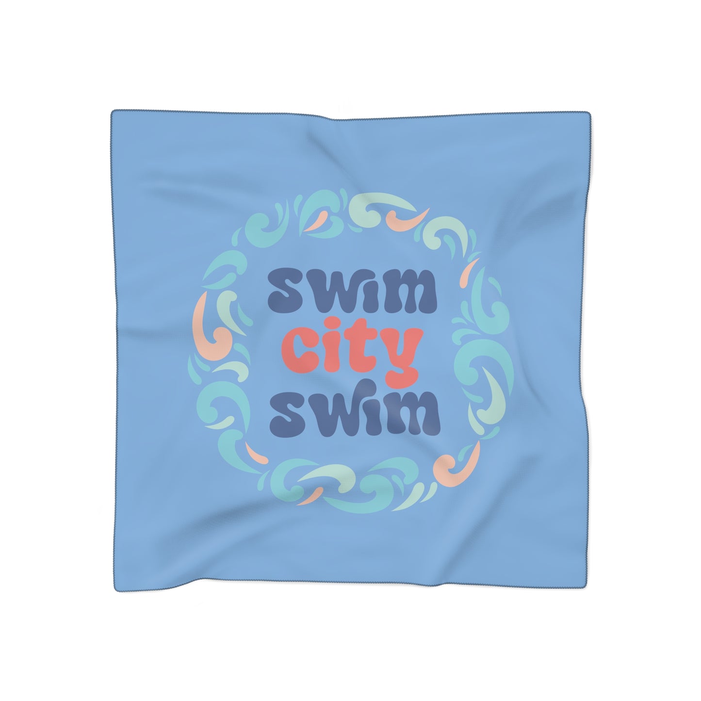 SwimCity Swim Logo Poly Scarf - Blue