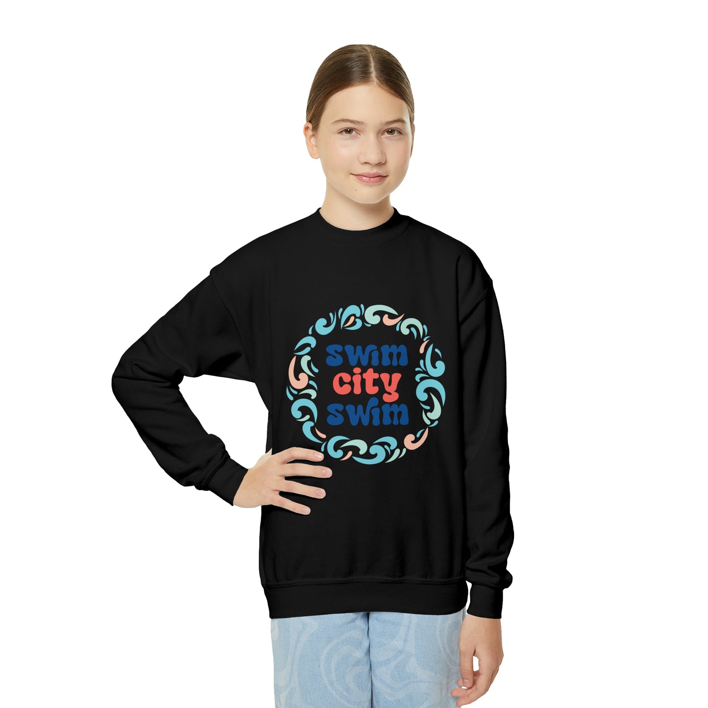 Youth SwimCity Logo Crewneck Sweatshirt