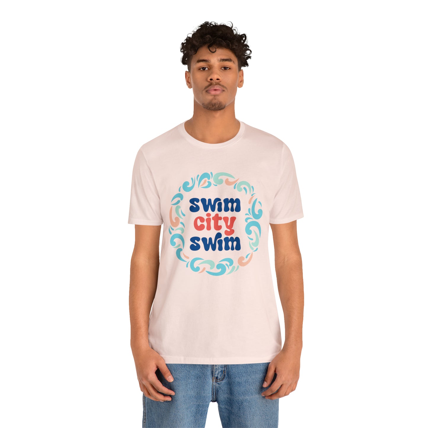 SwimCity Let's Swim Together Adult Jersey Short Sleeve Logo Tee