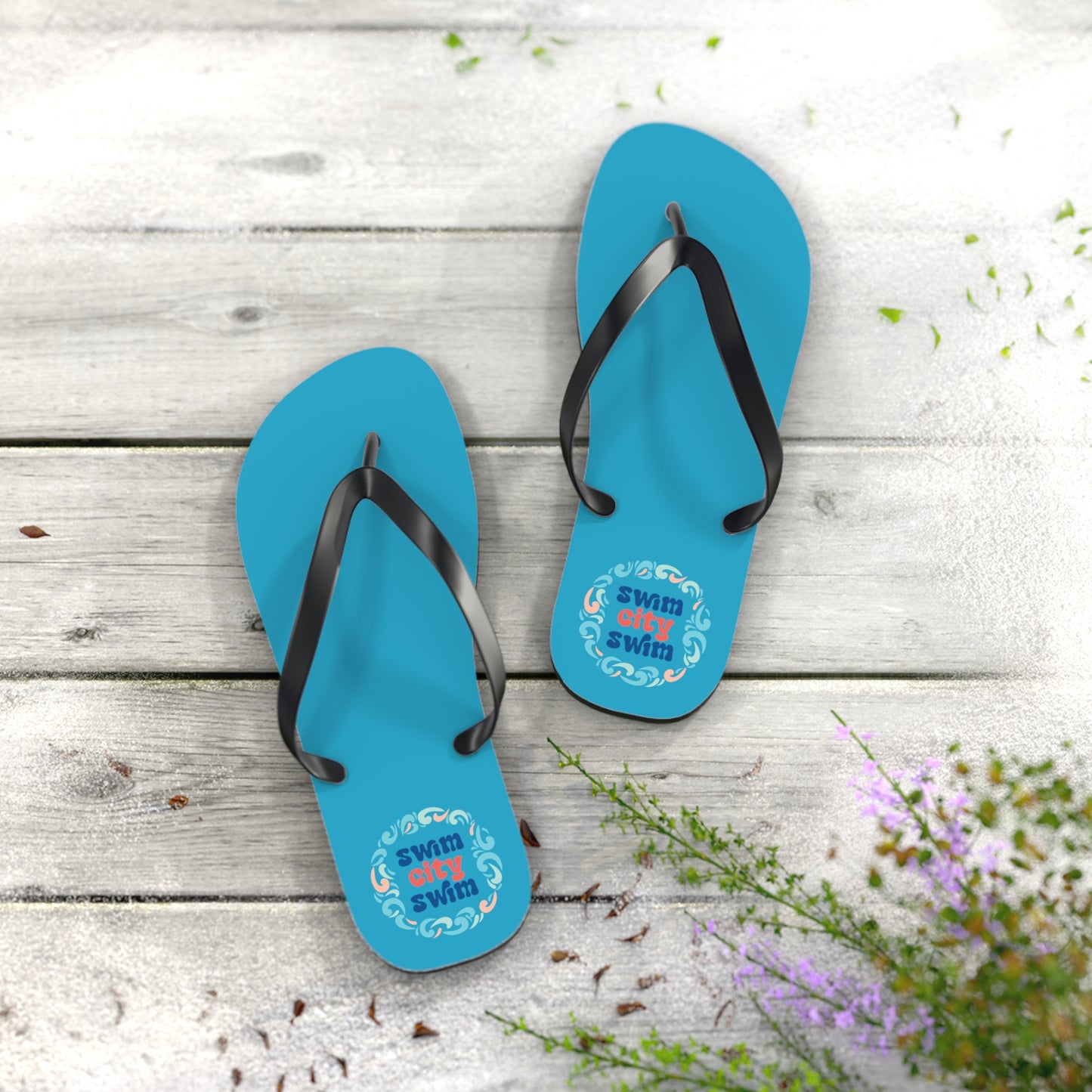 SwimCity Flip Flops - Turquoise