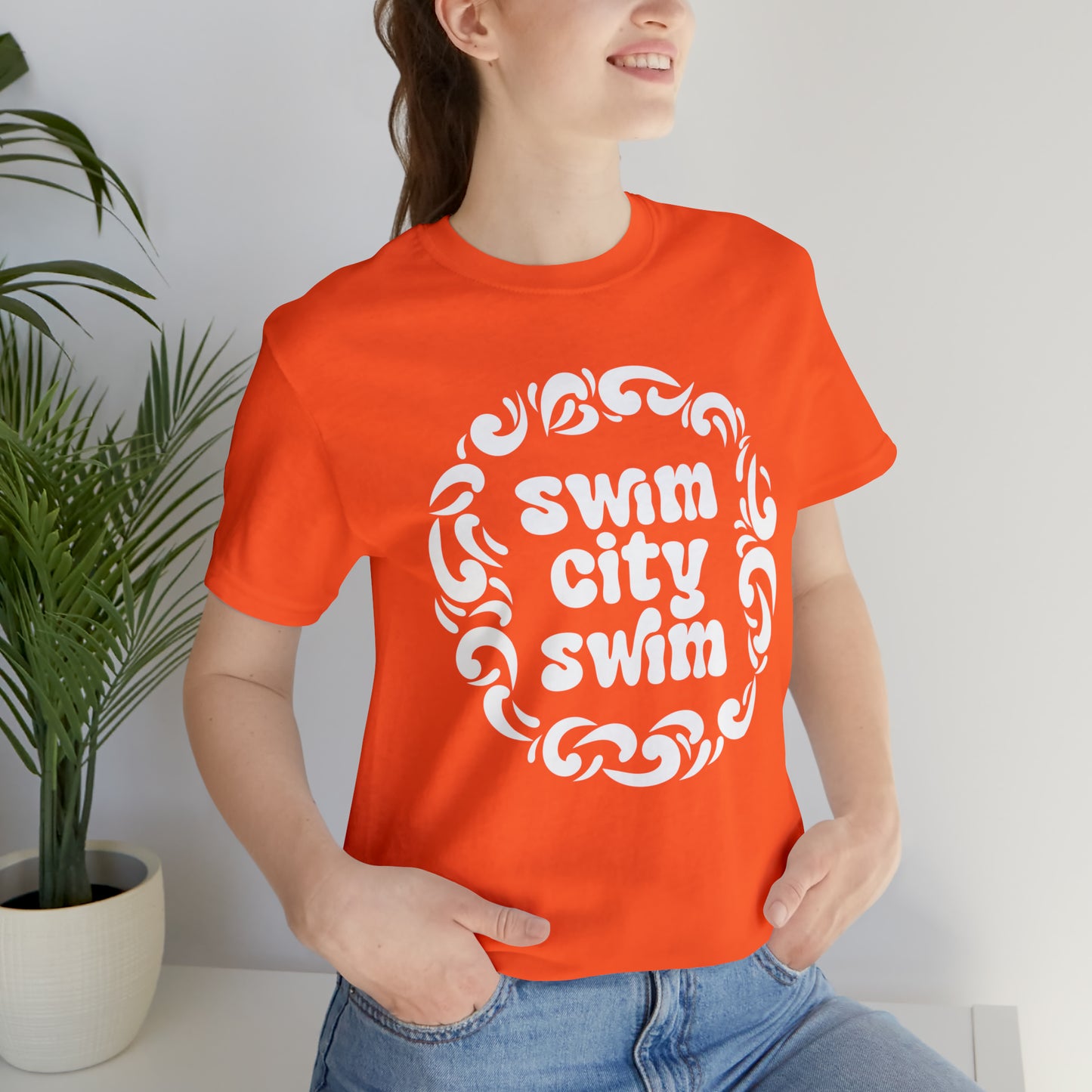 SwimCity Let's Swim Together Adult Jersey Short Sleeve Logo Tee