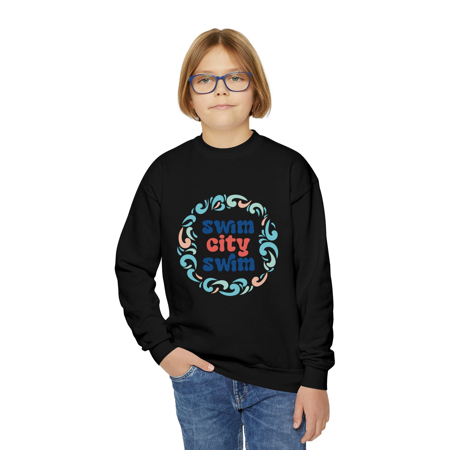 Youth SwimCity Logo Crewneck Sweatshirt