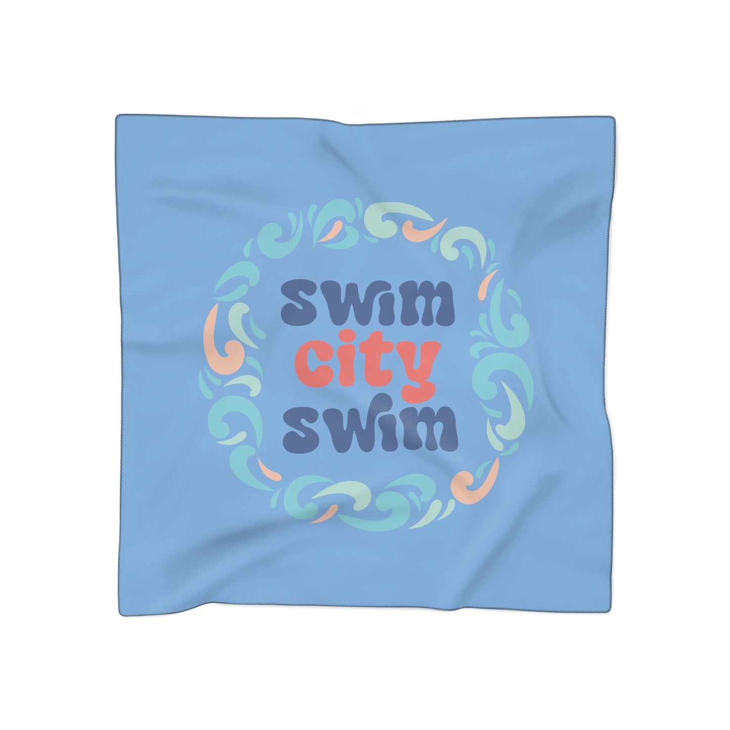 SwimCity Swim Logo Poly Scarf - Blue