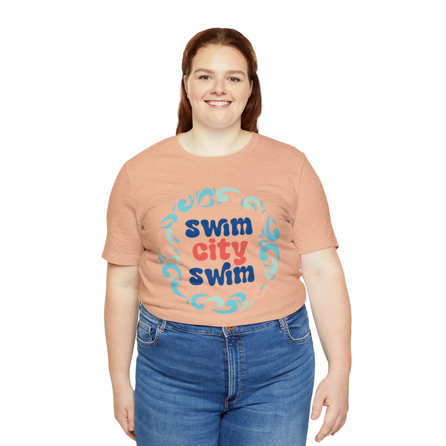 SwimCity Let's Swim Together Adult Jersey Short Sleeve Logo Tee