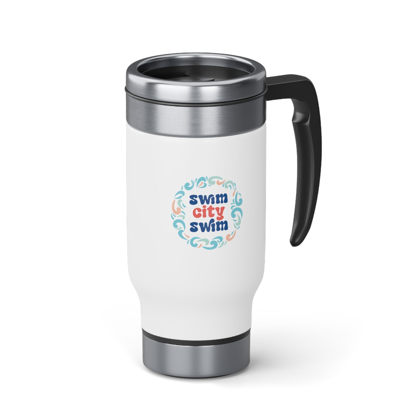 SwimCity Stainless Steel Travel Mug with Handle, 14oz