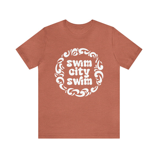 SwimCity Let's Swim Together Adult Jersey Short Sleeve Logo Tee