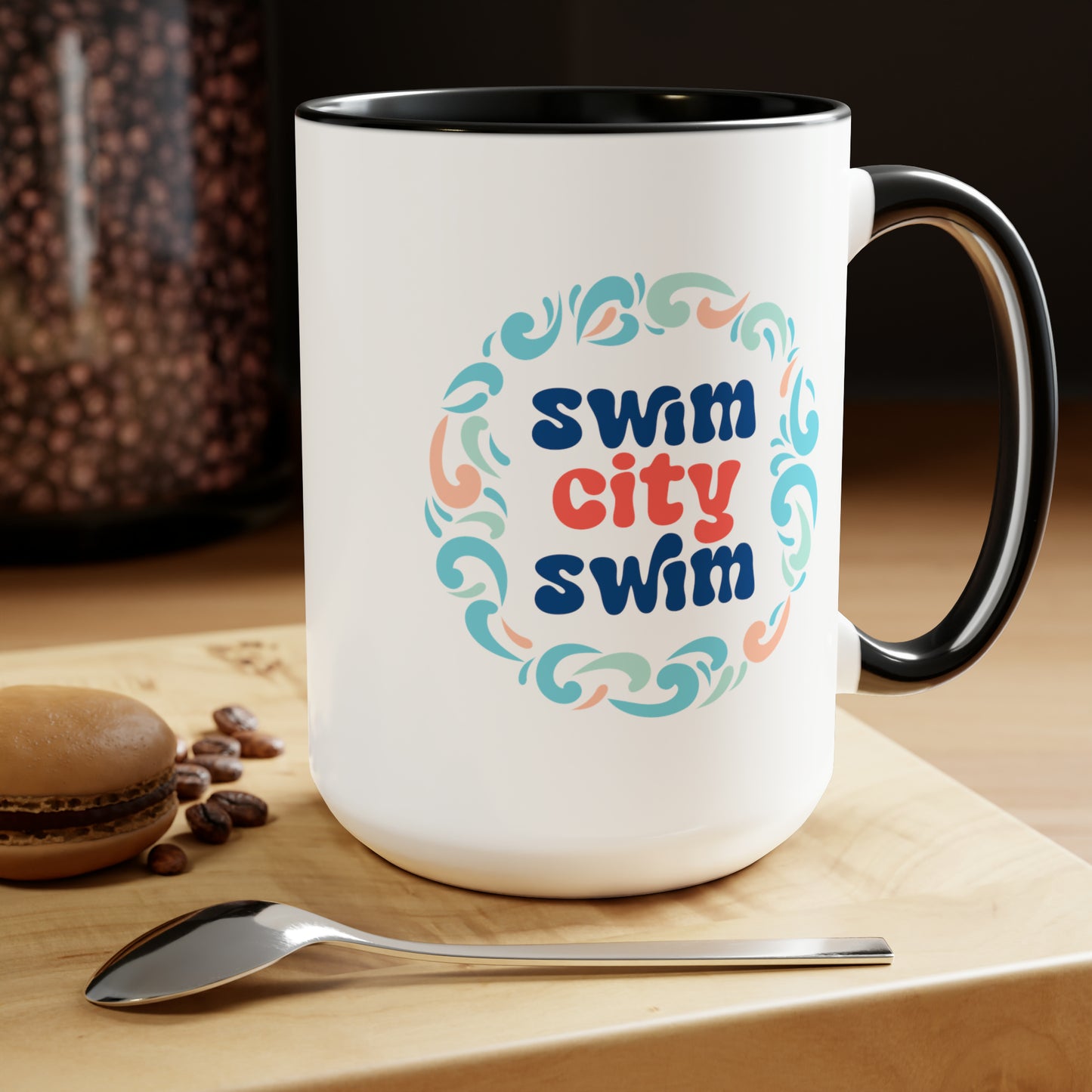 SwimCity Ceramic Mug, 15oz