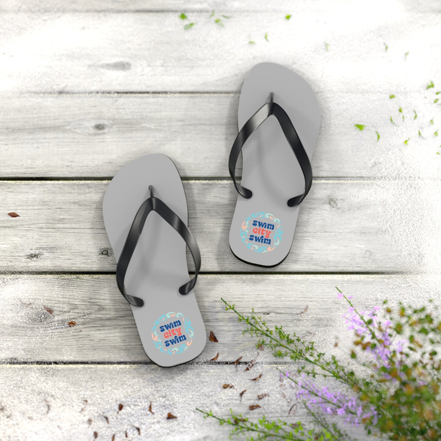 SwimCity Flip Flops - Grey