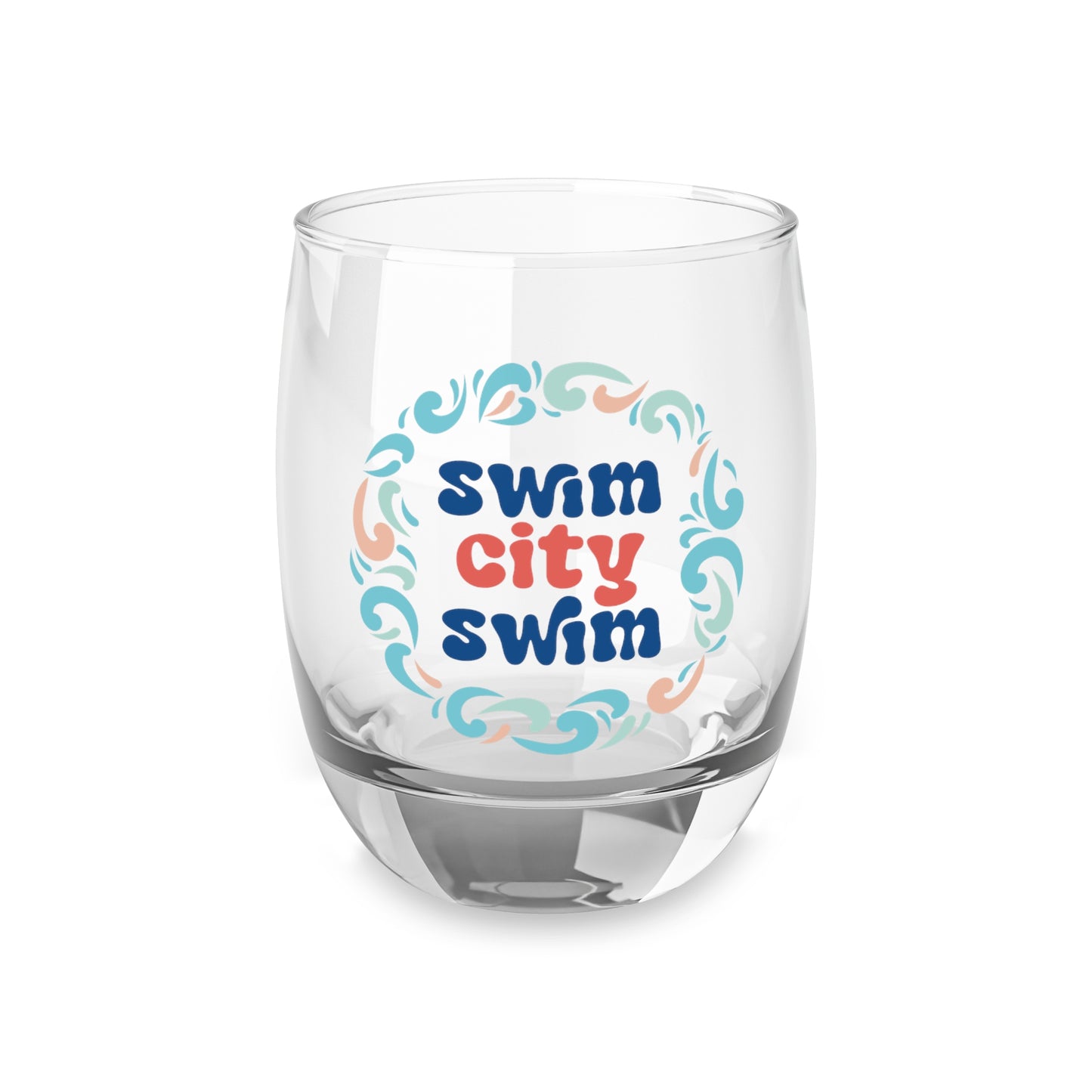 SwimCity Swim Logo Whiskey Glass