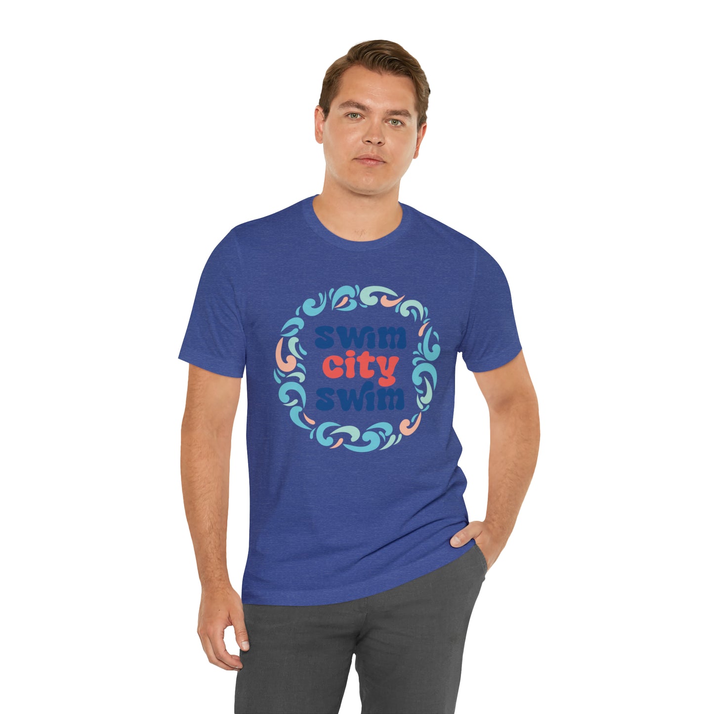 SwimCity Let's Swim Together Adult Jersey Short Sleeve Logo Tee