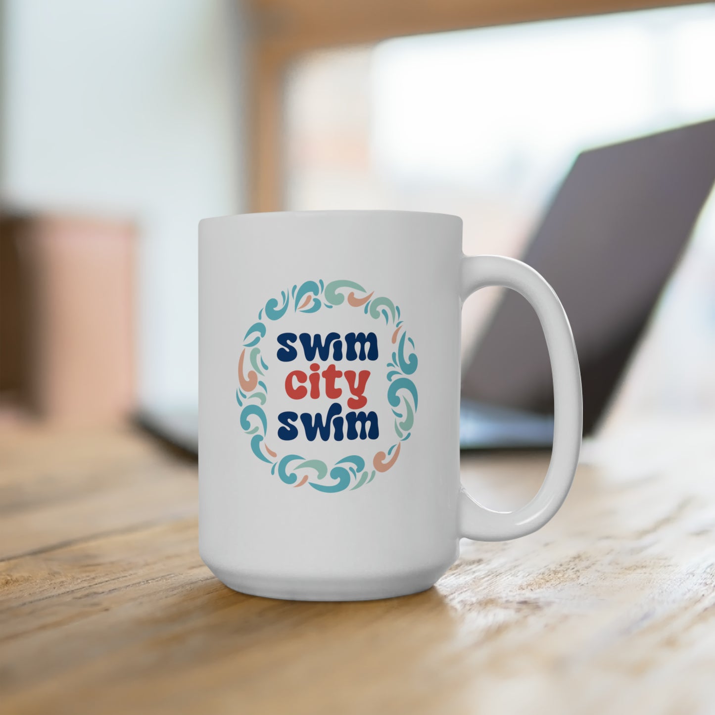 SwimCity Swim Ceramic Mug, 15oz