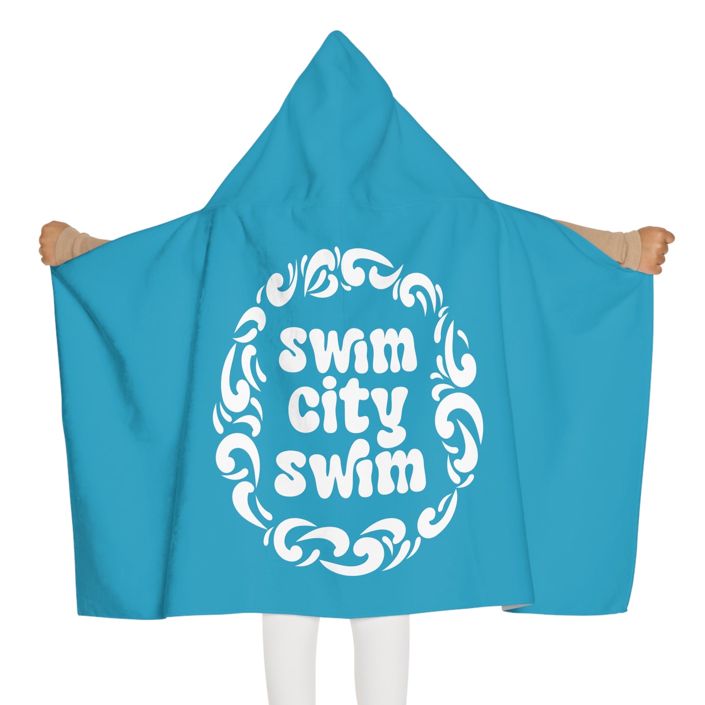 * Youth SwimCity Goggles Hooded Towel - Teal *