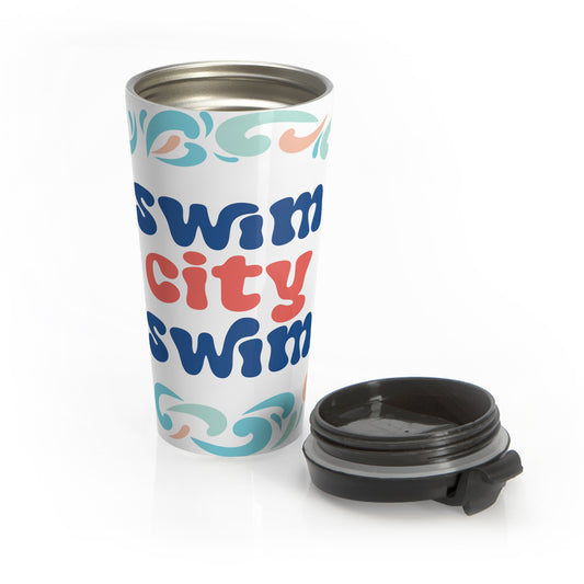 SwimCity Stainless Steel Travel Mug, 15oz