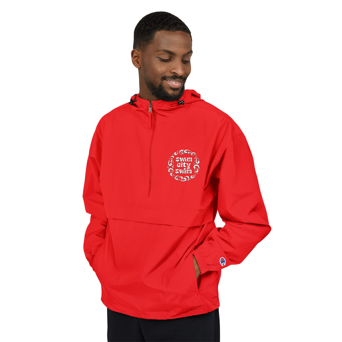 Lightweight Packable Anorak Jacket with Floral Design