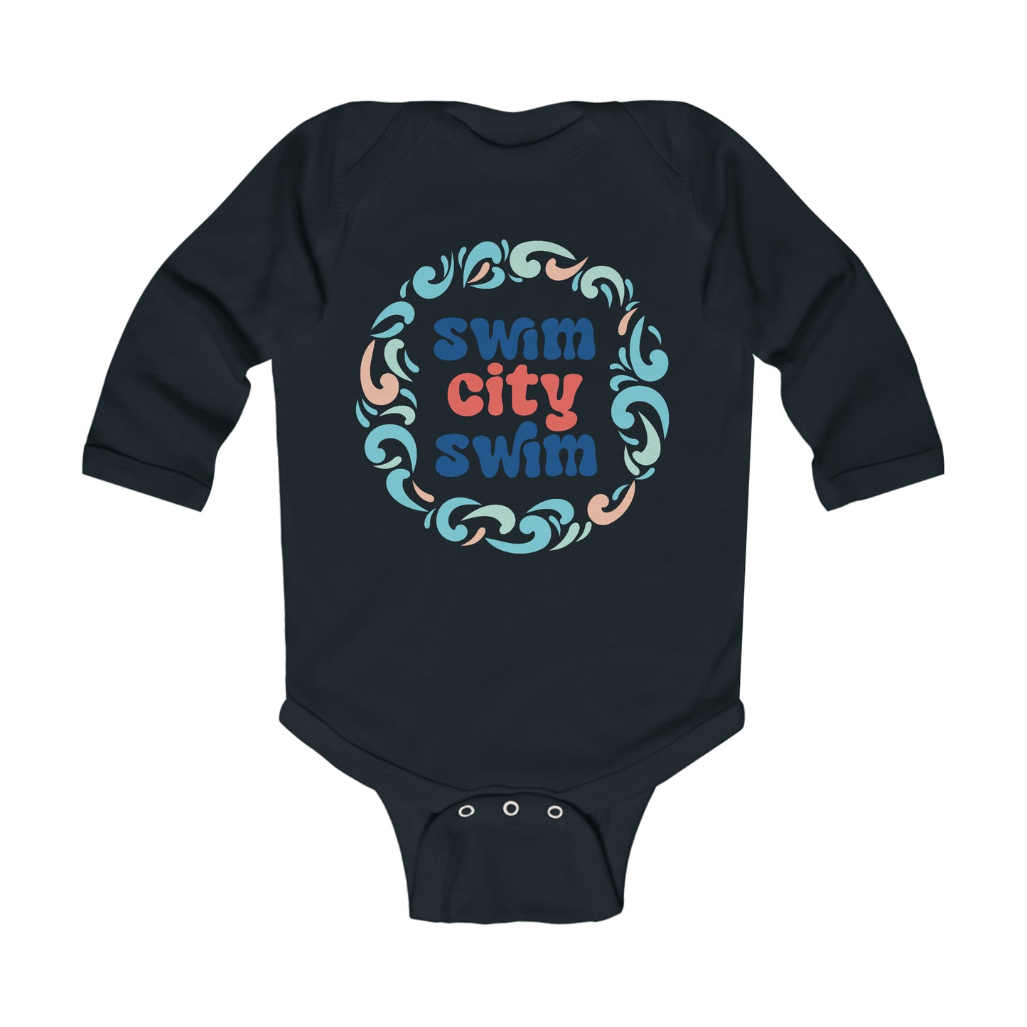 Infant SwimCity Logo Long Sleeve Bodysuit