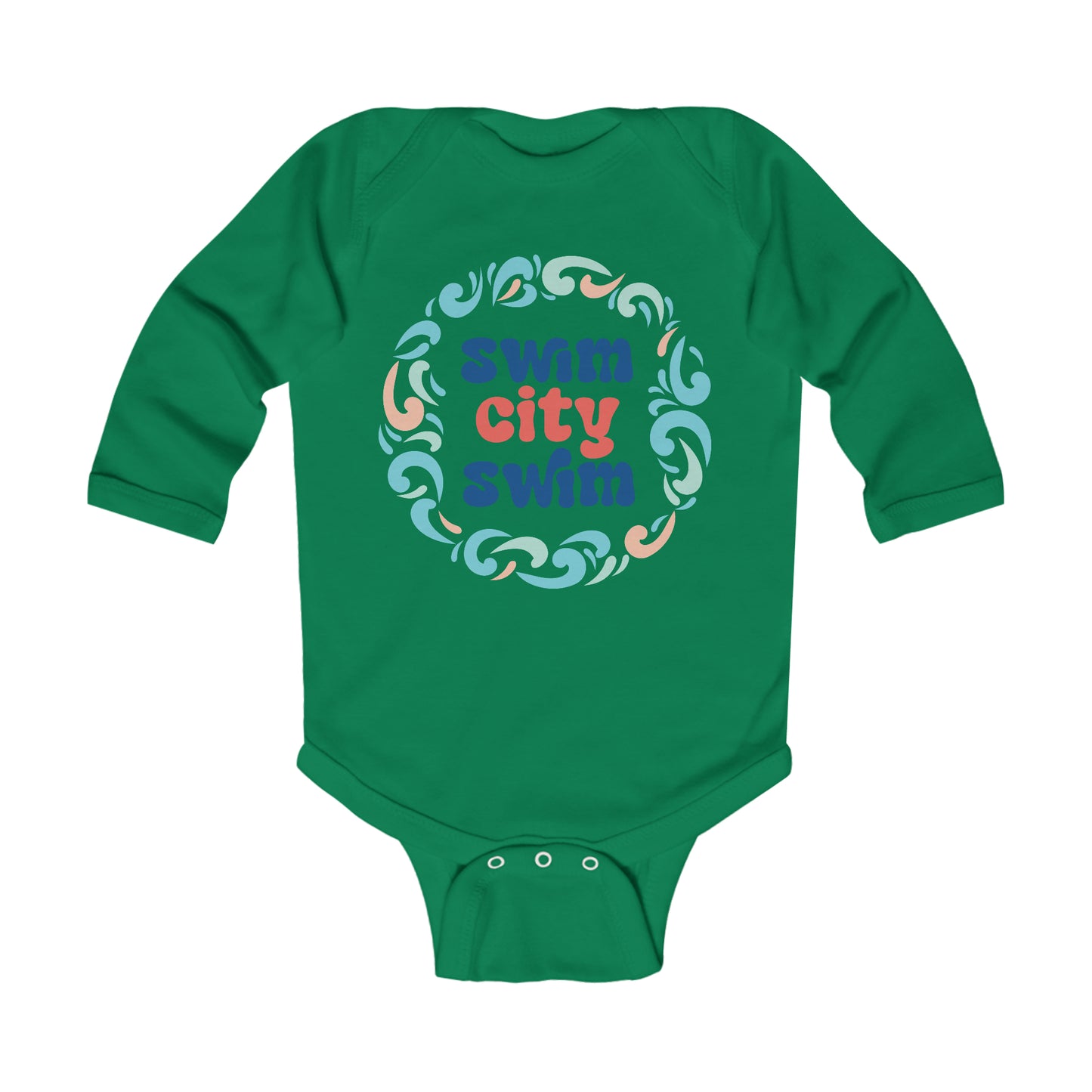 Infant SwimCity Logo Long Sleeve Bodysuit