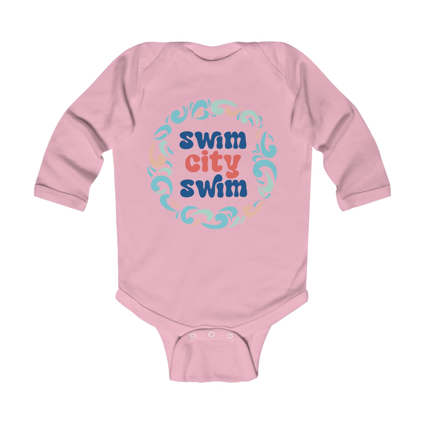 Infant SwimCity Logo Long Sleeve Bodysuit