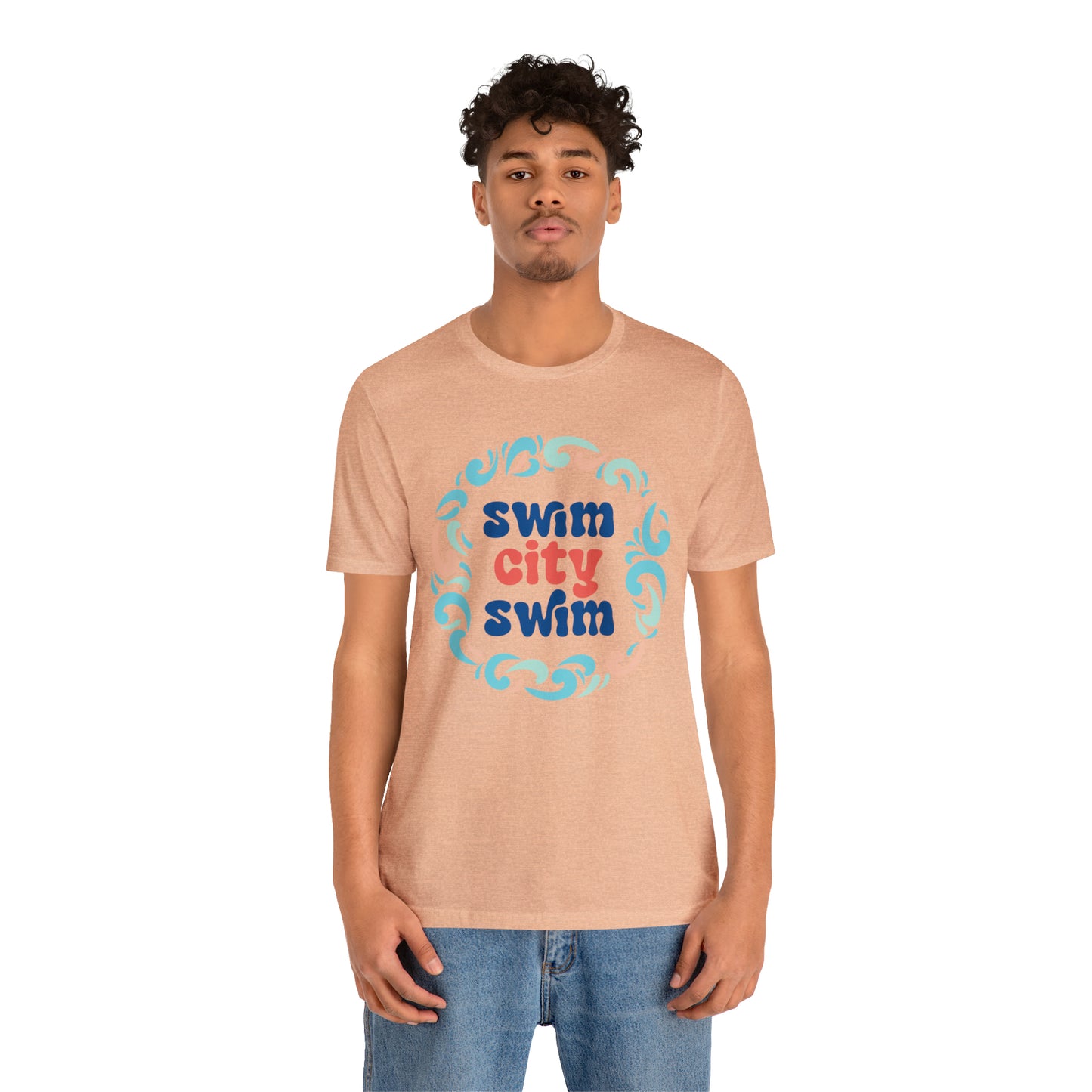 SwimCity Let's Swim Together Adult Jersey Short Sleeve Logo Tee