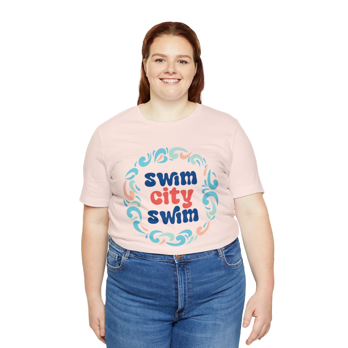 SwimCity Let's Swim Together Adult Jersey Short Sleeve Logo Tee